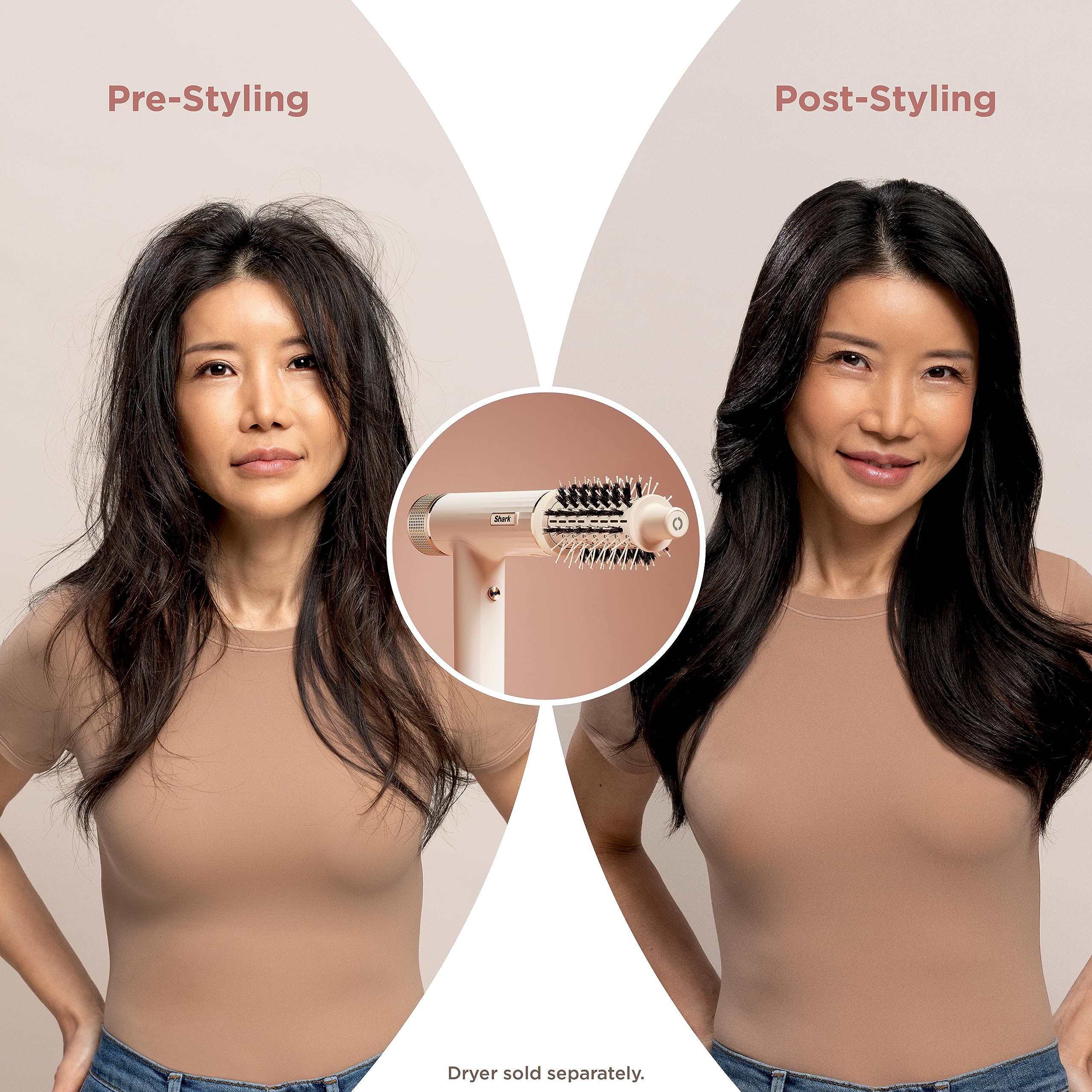 Shark SpeedStyle Express Touchup Brush can be rotated to add movement.
