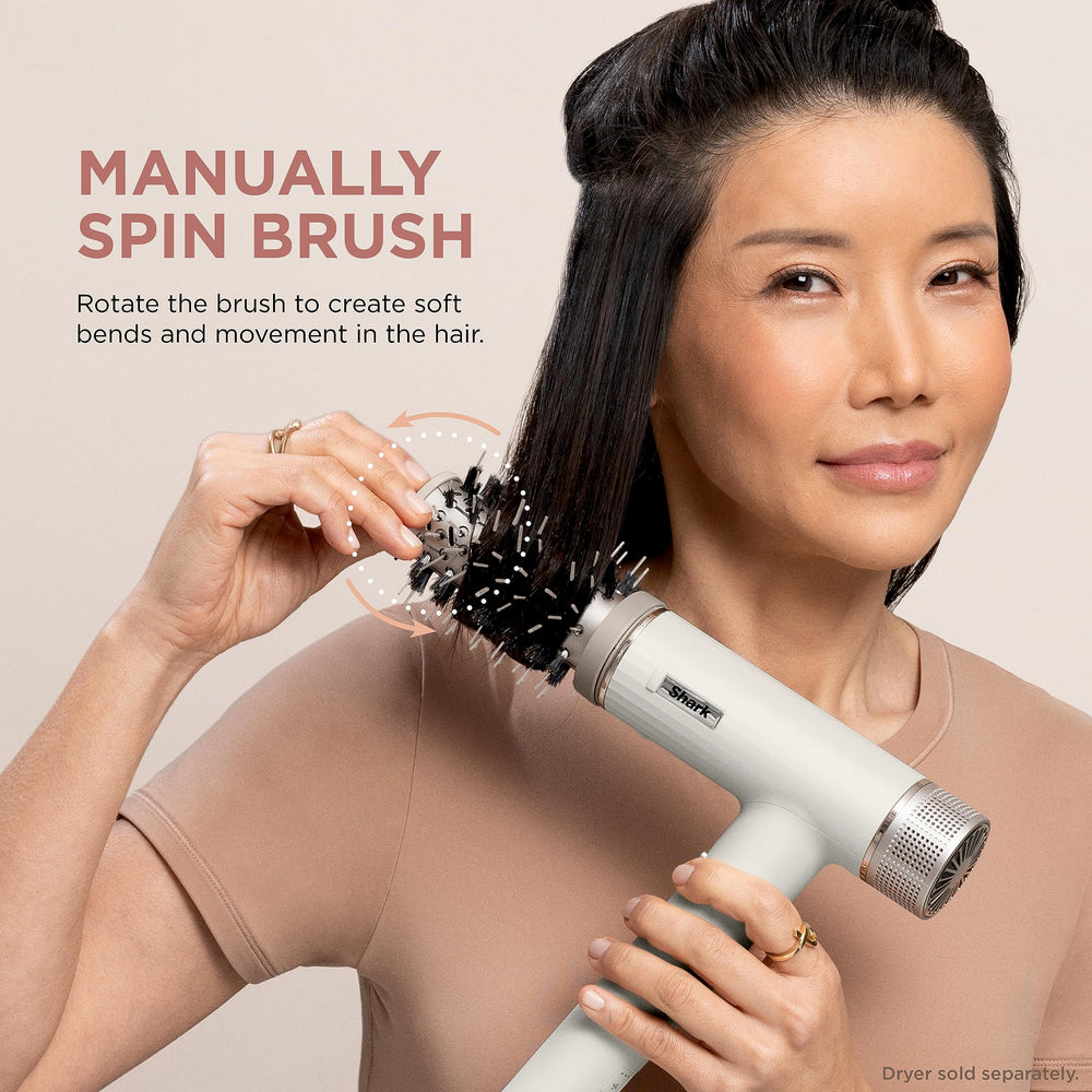 Shark SpeedStyle Express Touchup Brush works on straight to coily hair.