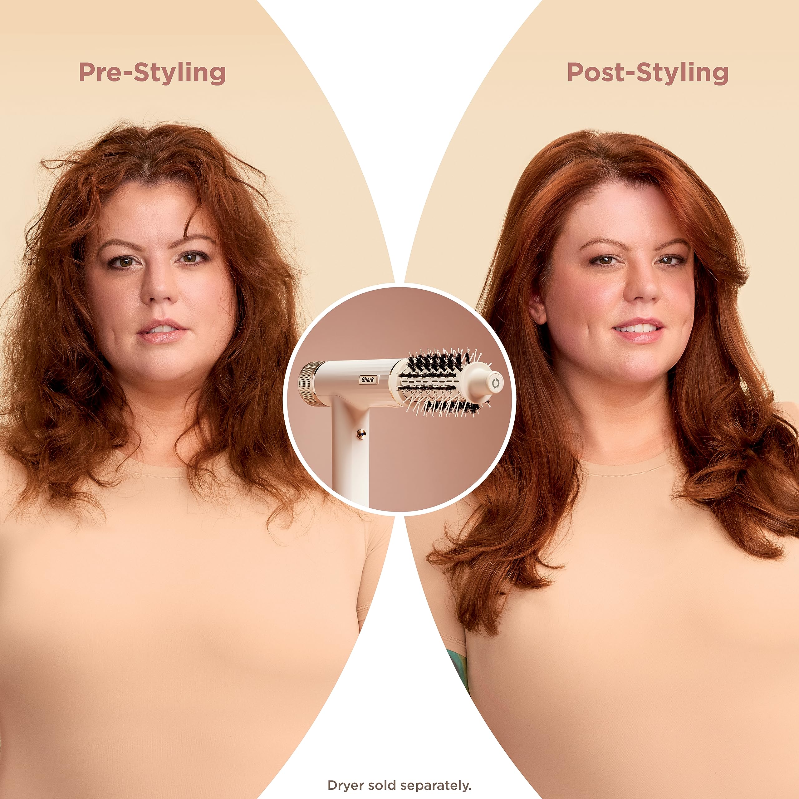 Shark SpeedStyle Express Touchup Brush cool-touch spin knob enables precise movement.