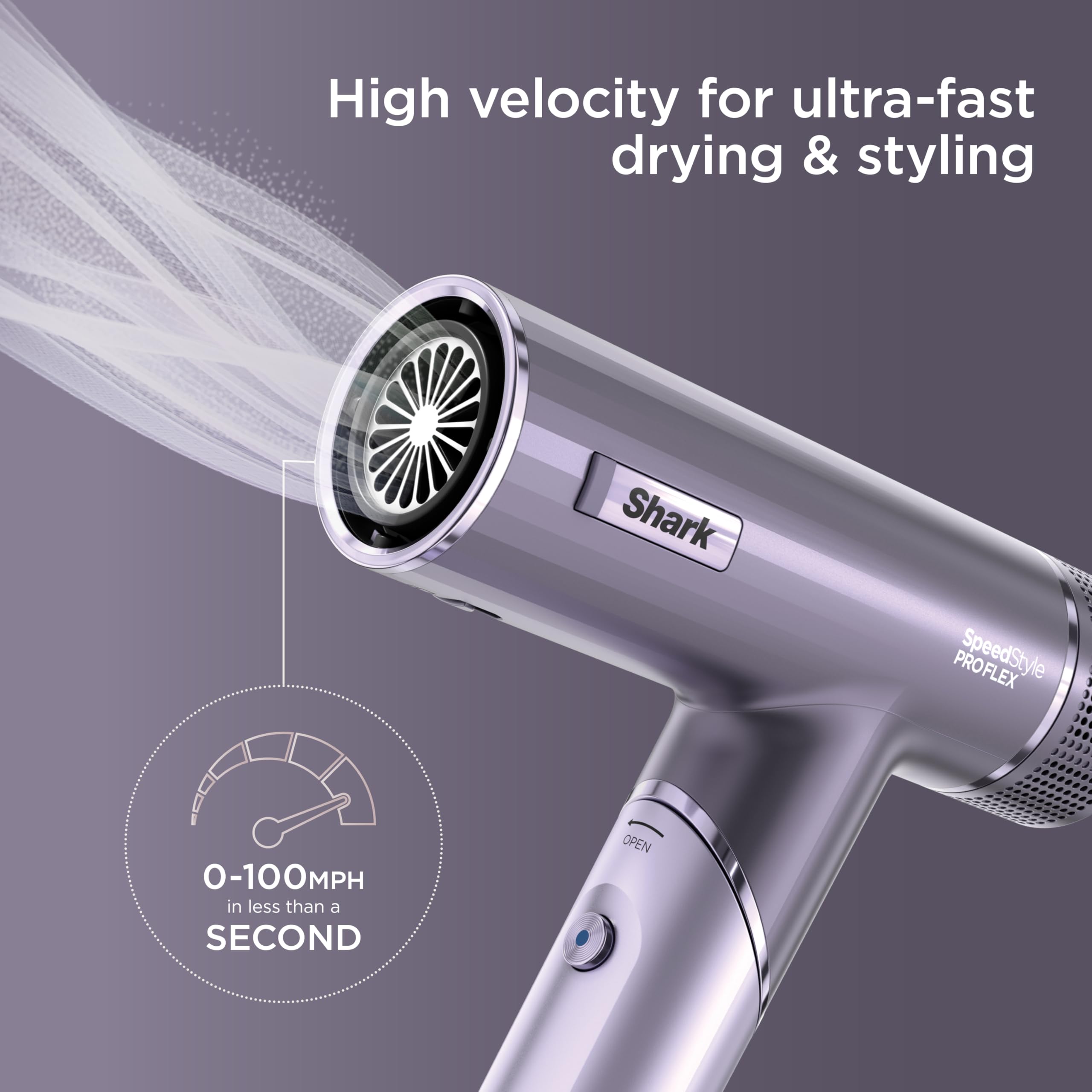 Shark SpeedStyle Pro Flex side profile highlighting slender silhouette for easy storage