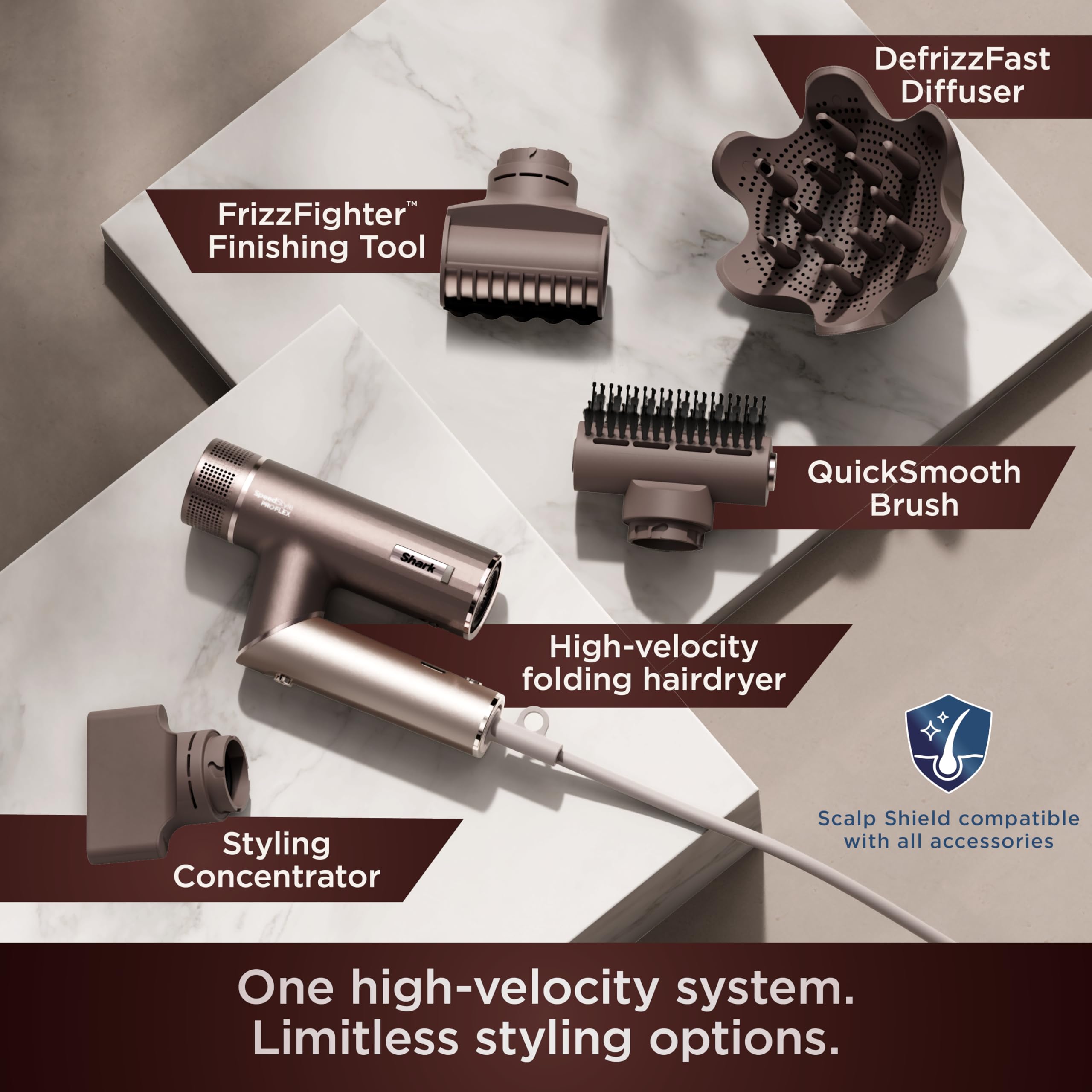 Shark SpeedStyle Pro Flex turbo concentrator for precise, sleek finishes