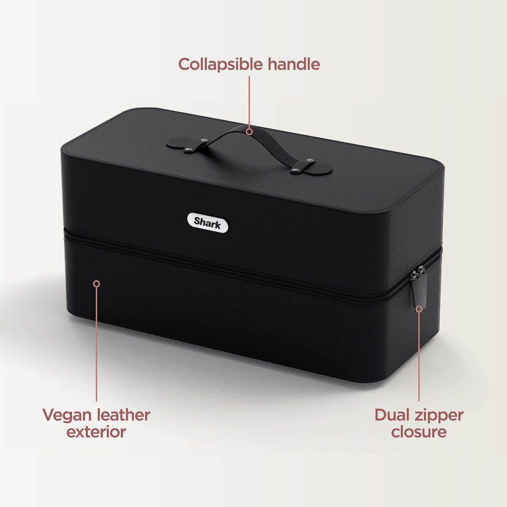 Shark XHD400SAC case shows five compartments for accessories storage