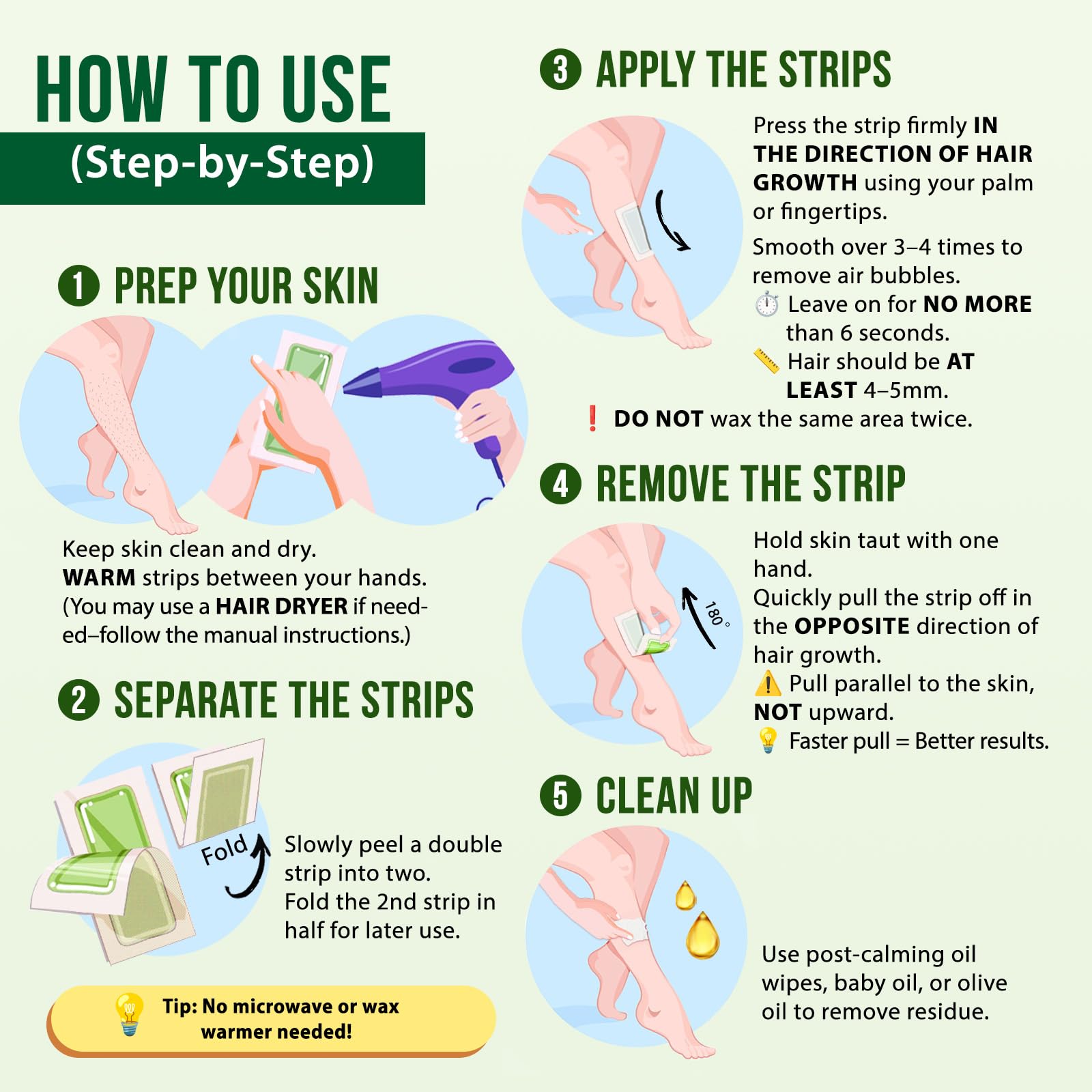 Sharmiz body wax strips for arms and legs offering salon-like smoothness