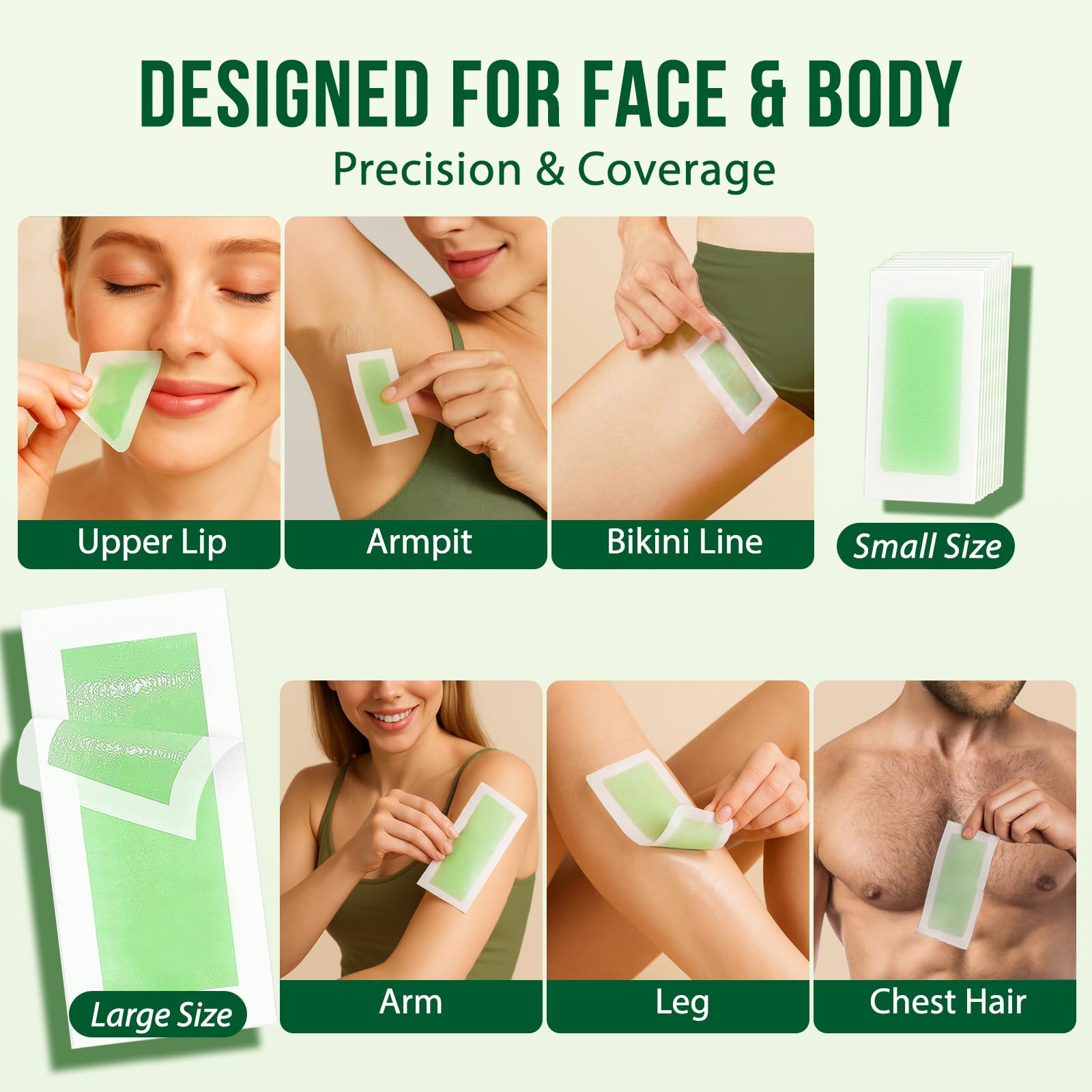 Sharmiz facial strips for delicate areas like upper lip and brows