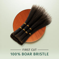 SHASH boar bristle brush detangles hair without pulling.