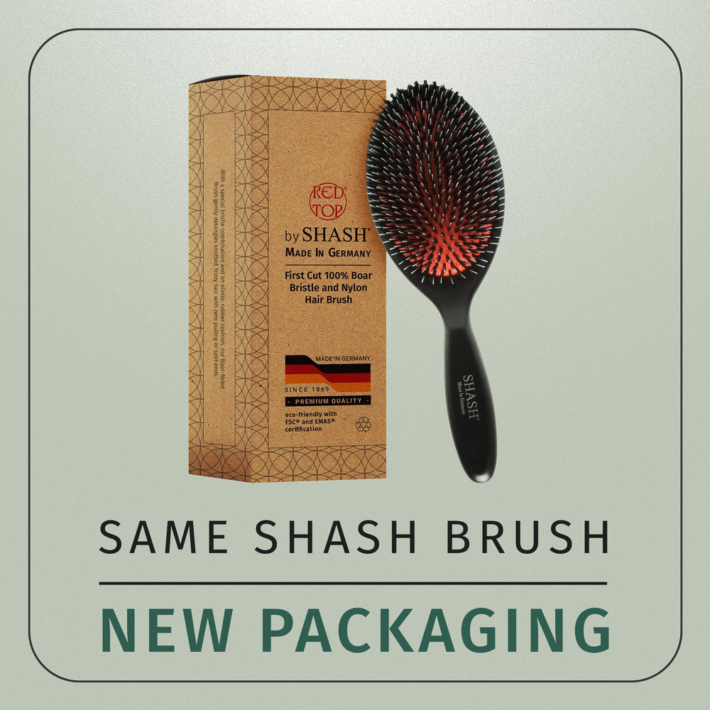 SHASH nylon and boar bristles closeup for gentle detangling