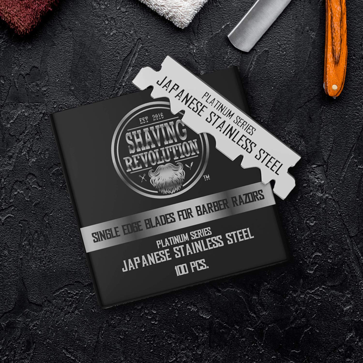 SHAVING REVOLUTION razor blades feature platinum coating for long-lasting durability