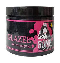 She Is Bomb Glaze bottle for locks shows glossy braids and twist outs.