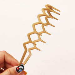 SHE LIAN Zigzag headbands non-slip grip on hair during activity.
