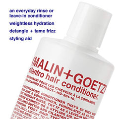 Shea butter-rich formula visible in MALIN+GOETZ conditioner for smooth detangling