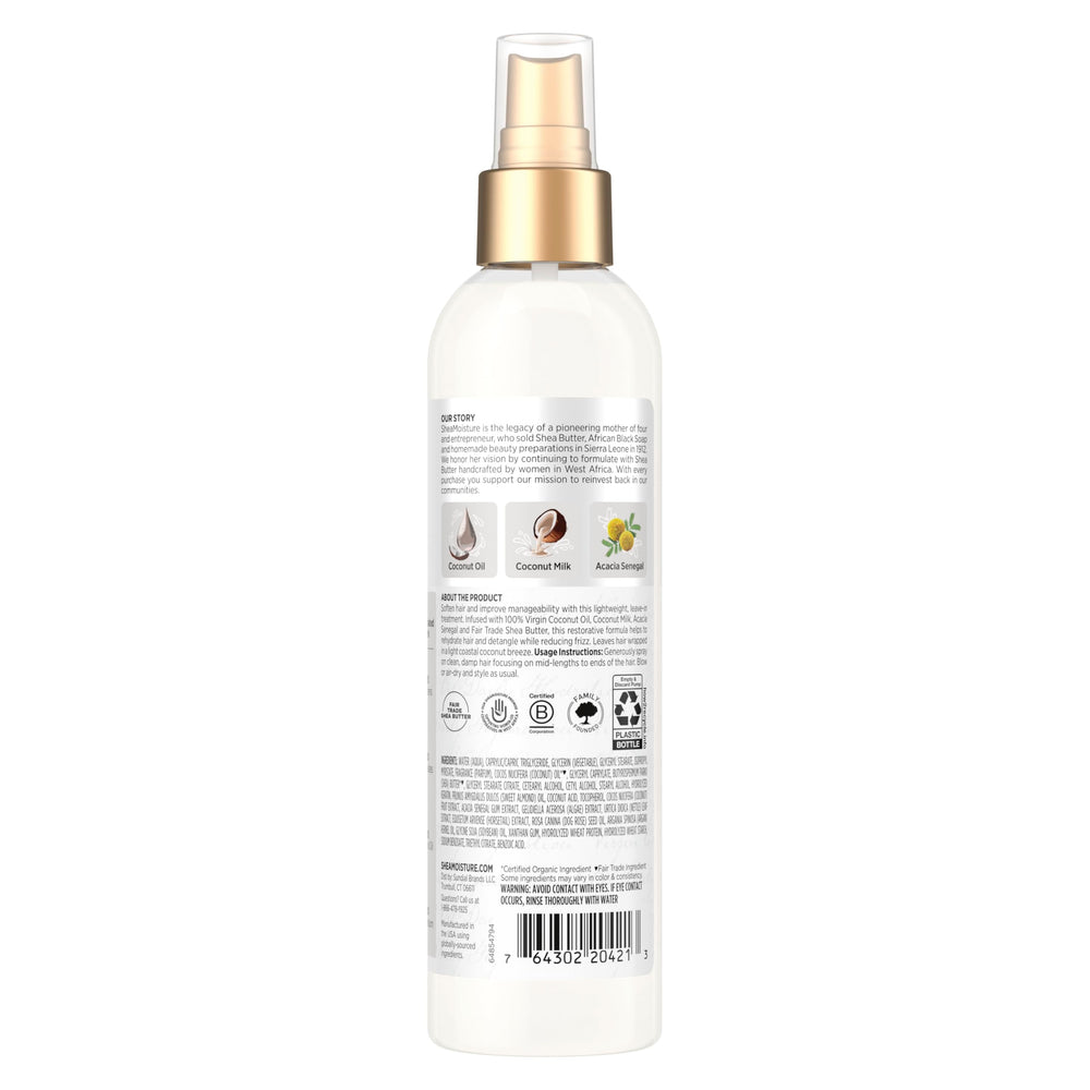 Cabello desenredado y control del frizz con SheaMoisture Leave-In.