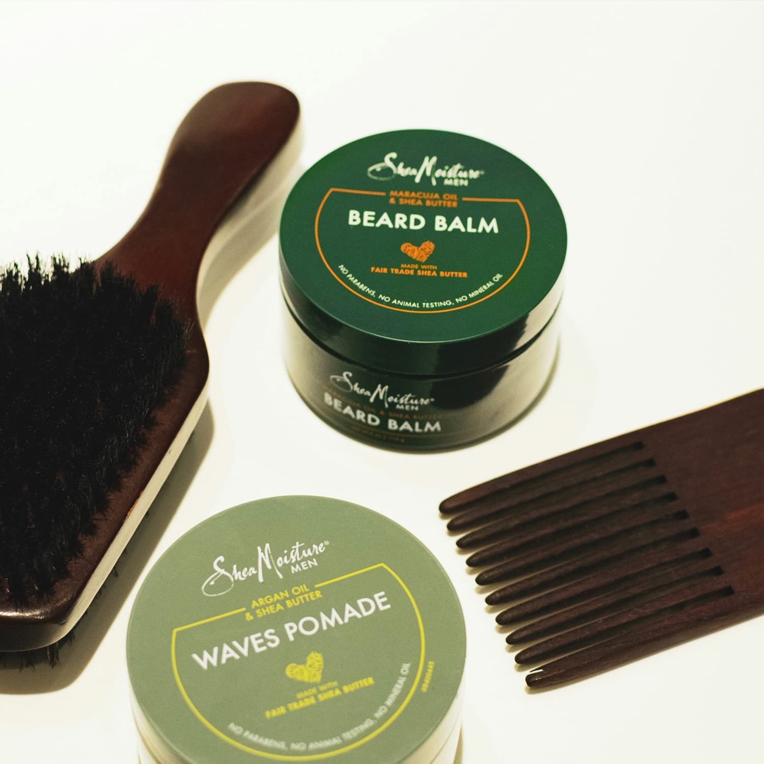 SheaMoisture four-ounce balm bottles paired together emphasize gift-ready presentation.