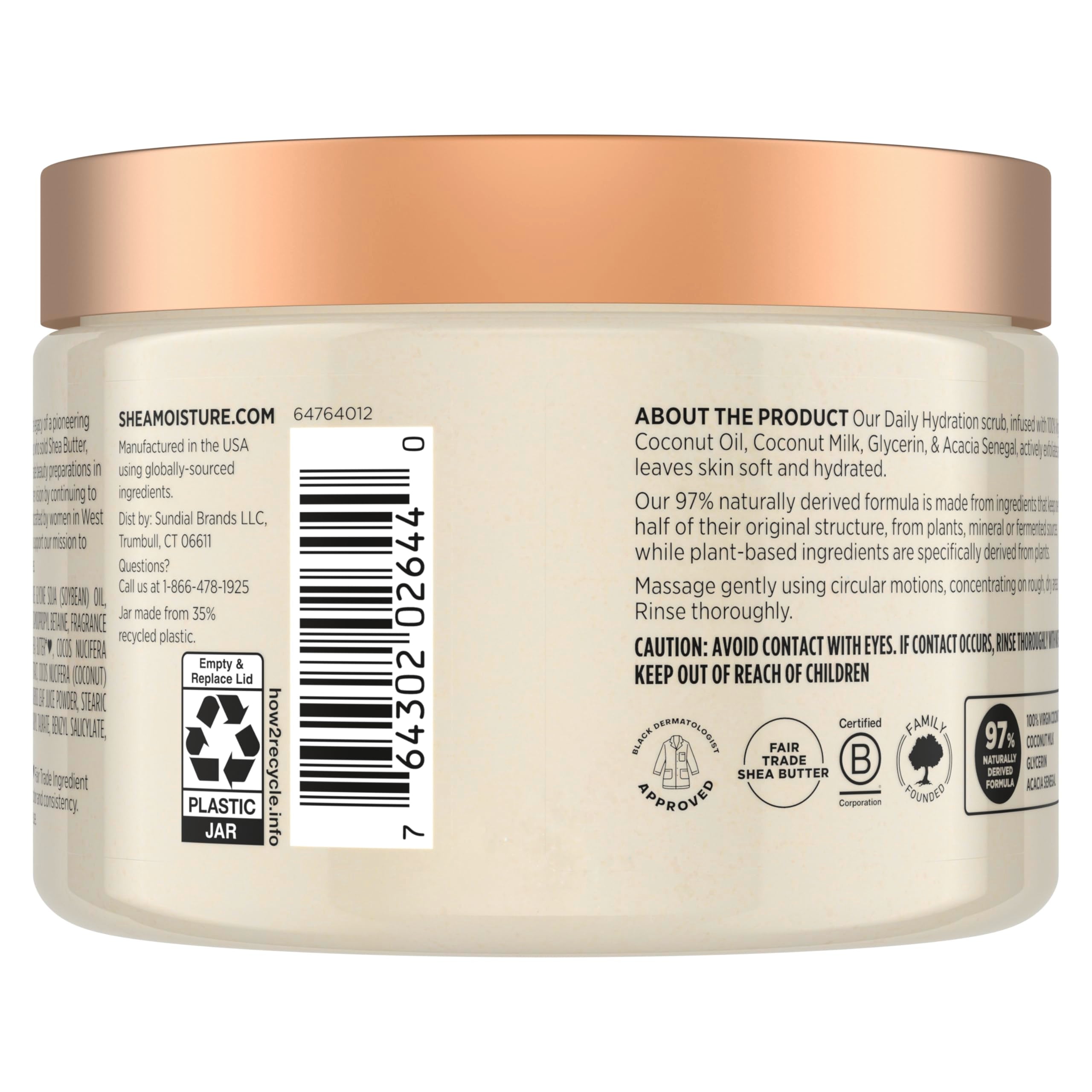 Sheamoisture aceite coco virgen botella: nutrición diaria para la piel