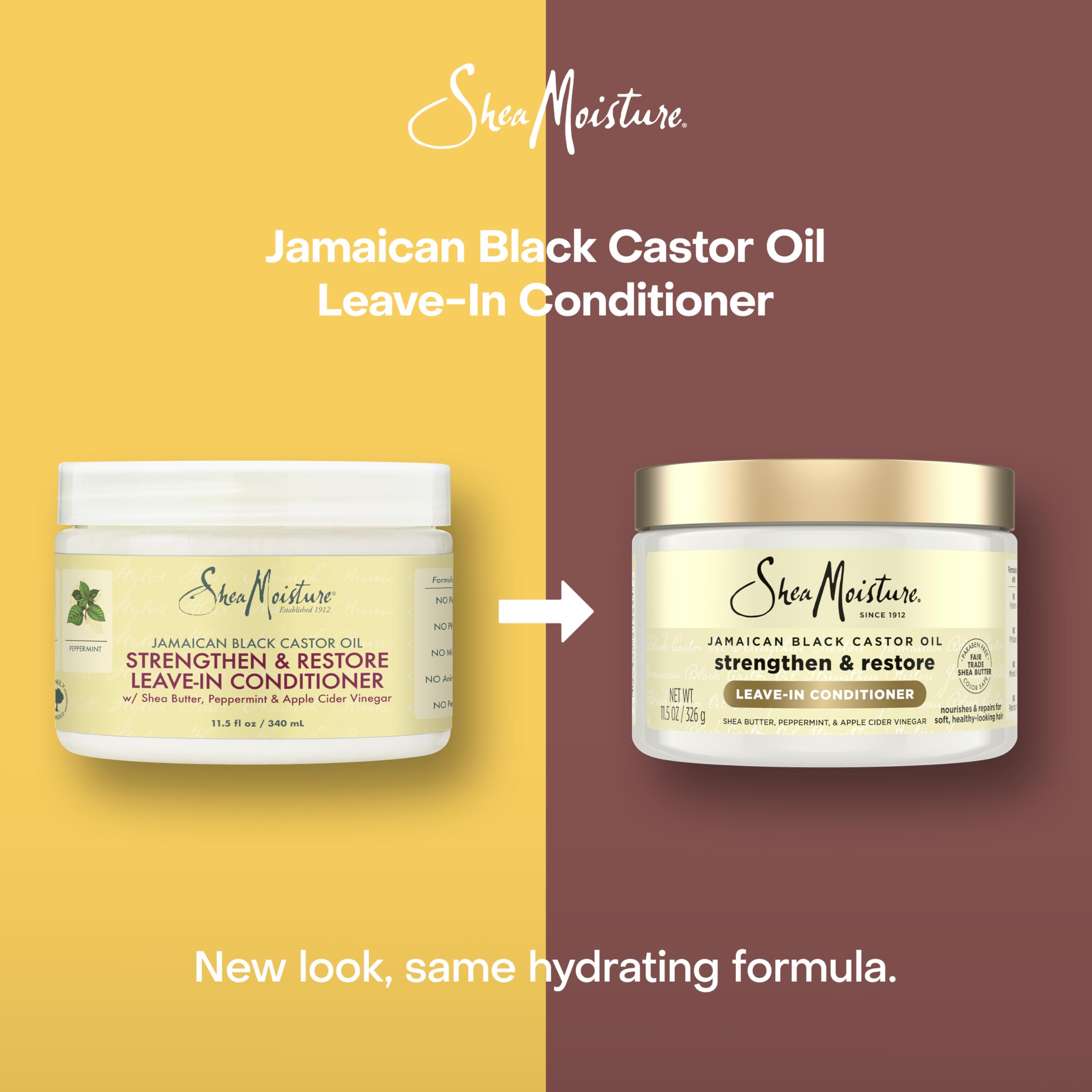 SheaMoisture Acondicionador sin enjuague aplicado en cabello húmedo facilita el peinado.