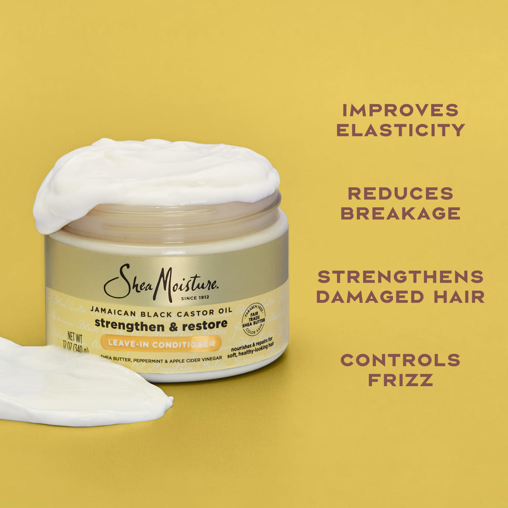 SheaMoisture Acondicionador sin enjuague desenredo con peine.