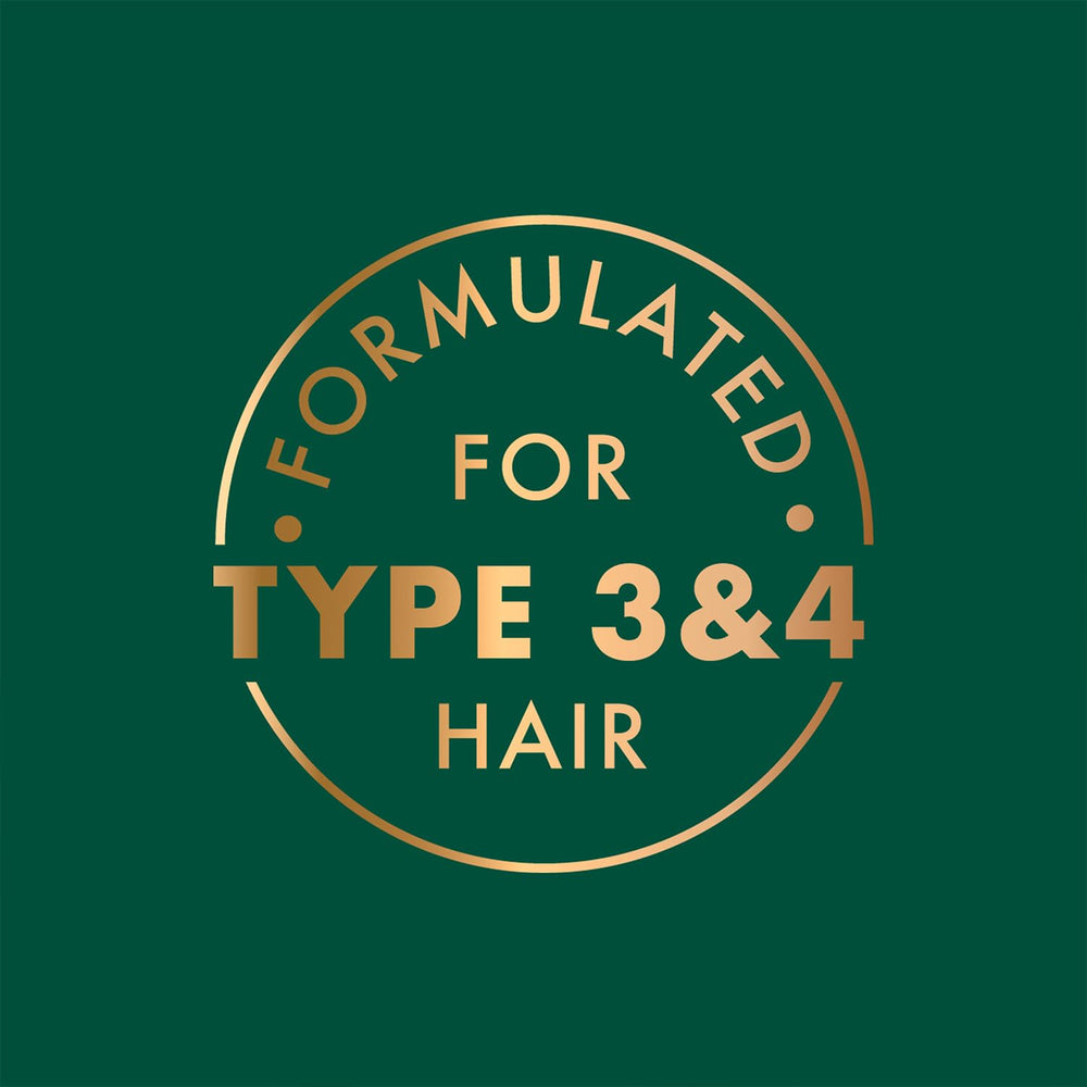 Hair texture after use shows softer, more controllable strands.
