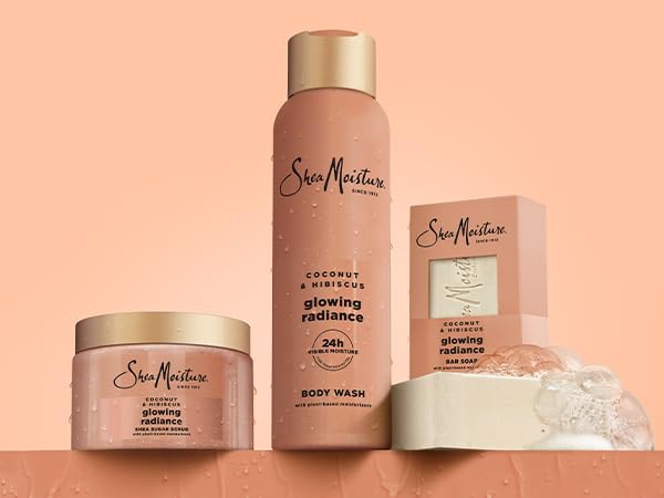 Aplicación en la ducha para exfoliar coco hibisco y despertar el brillo