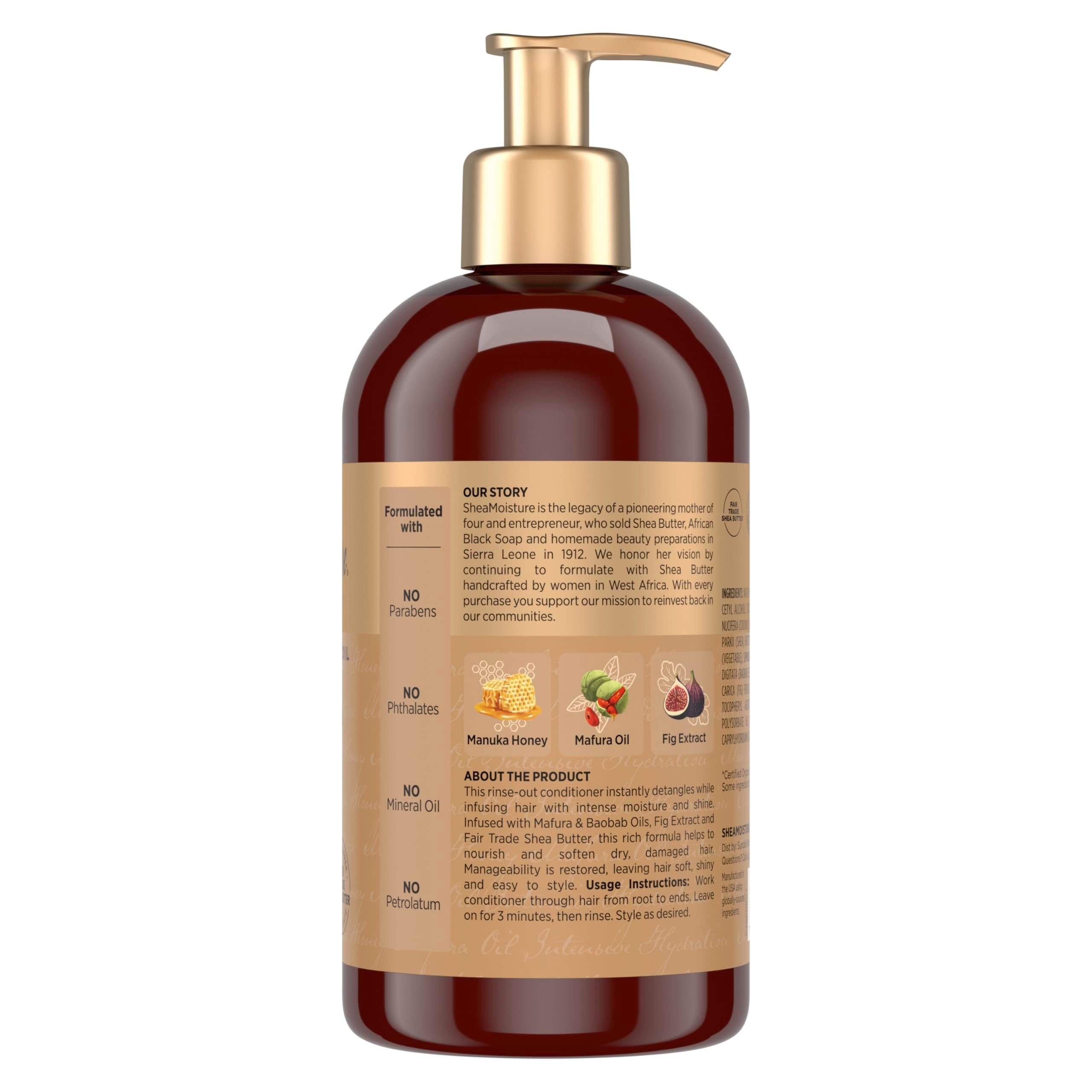 Aplicando SheaMoisture acondicionador para desenredar rizos