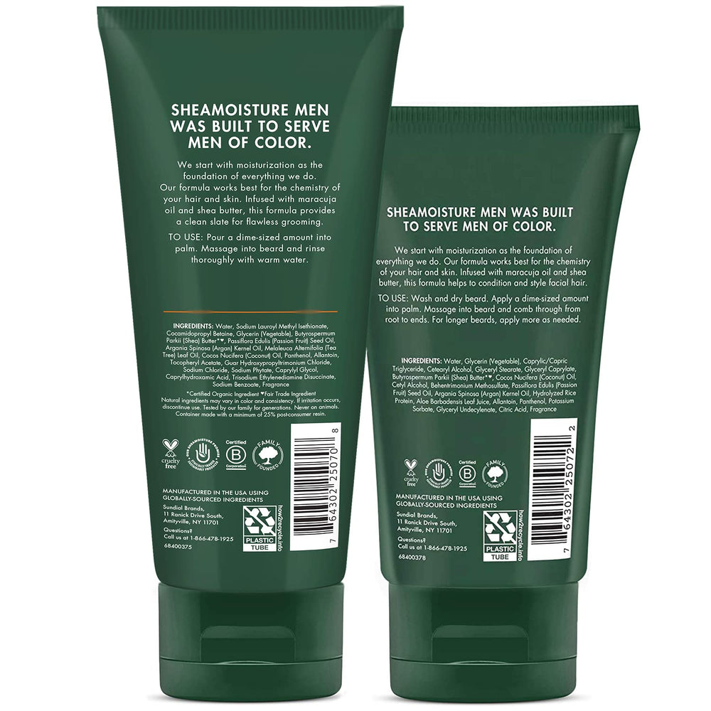 Sheamoisture beard detangler bottle smooths tangles for easier styling