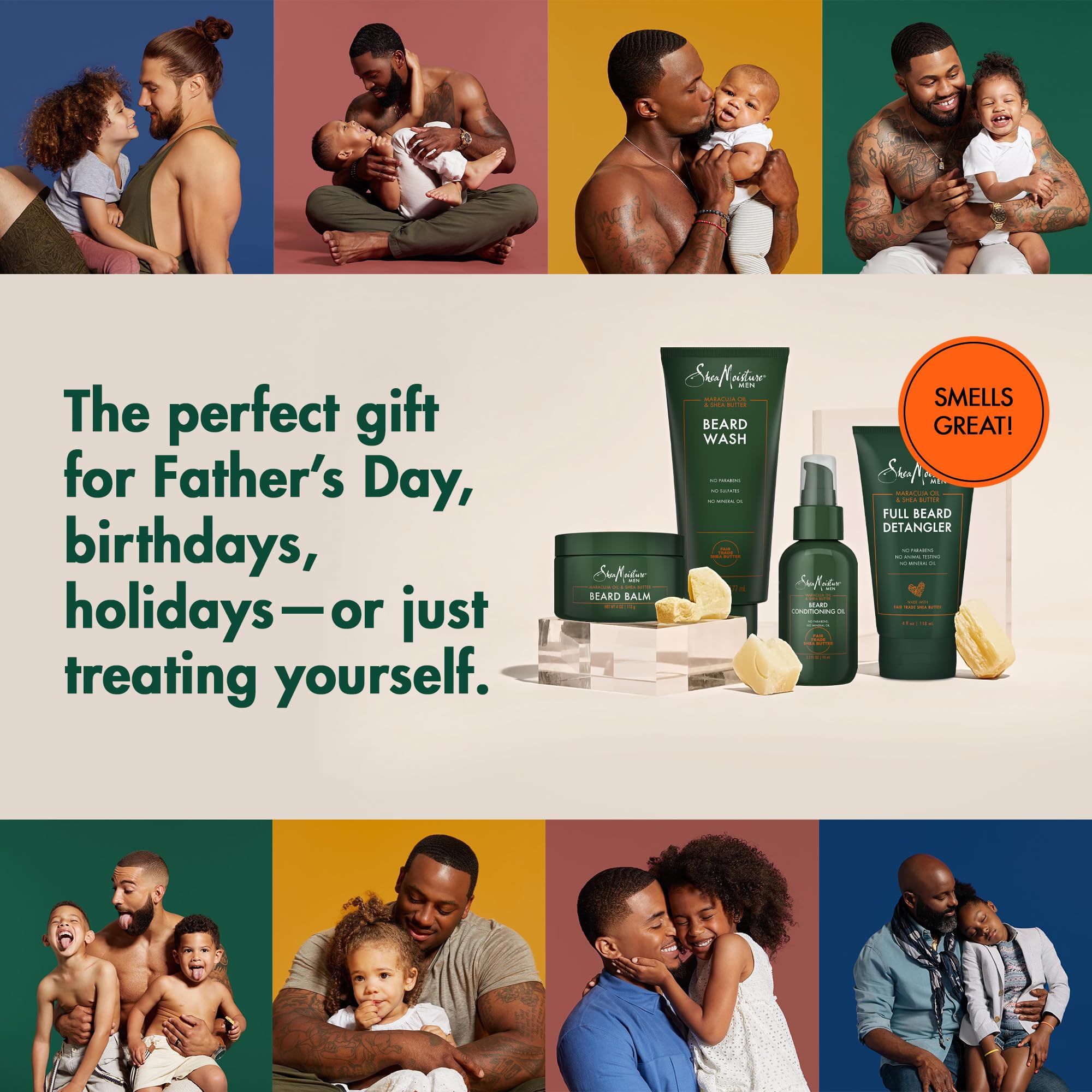 Sheamoisture close-up beard texture highlight smoothness
