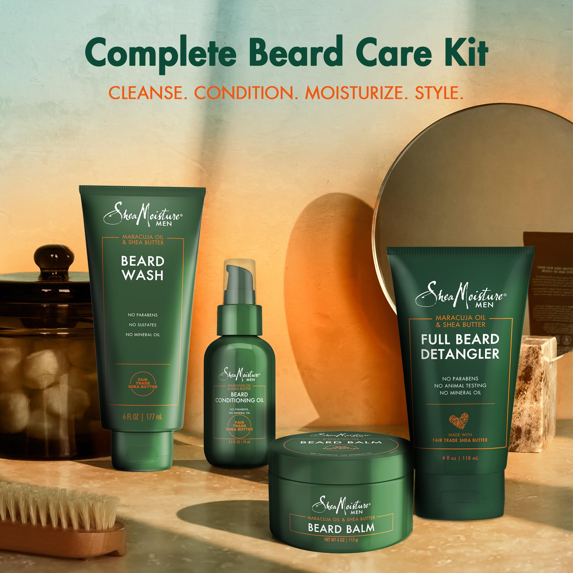 Sheamoisture beard detangler jar easing combing through tangles