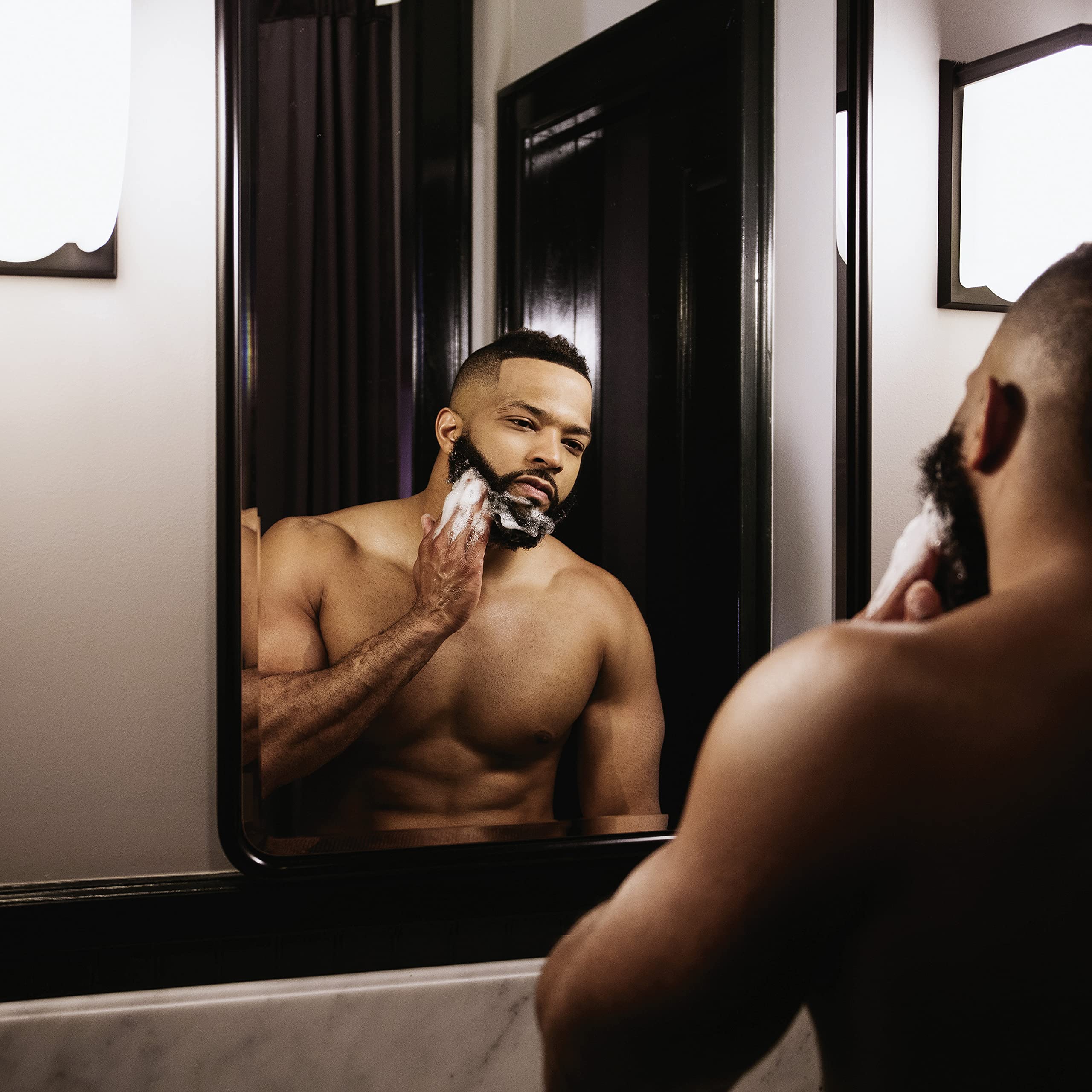 Beard wash removes dirt and odors from facial hair