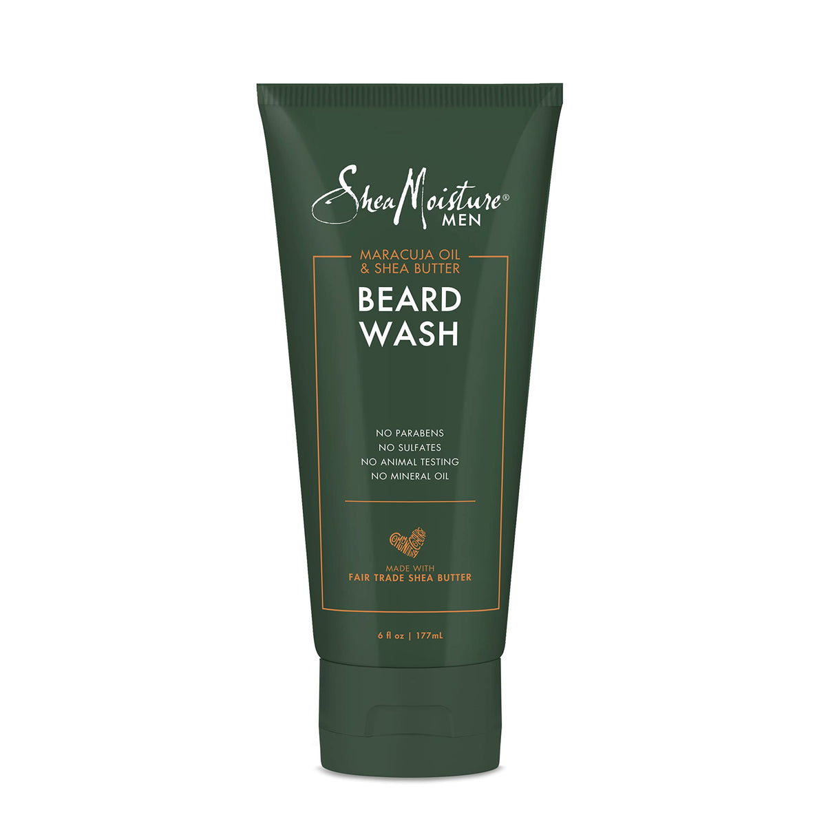 SheaMoisture Beard Wash bottle with maracuja oil cleanses deeply without drying skin