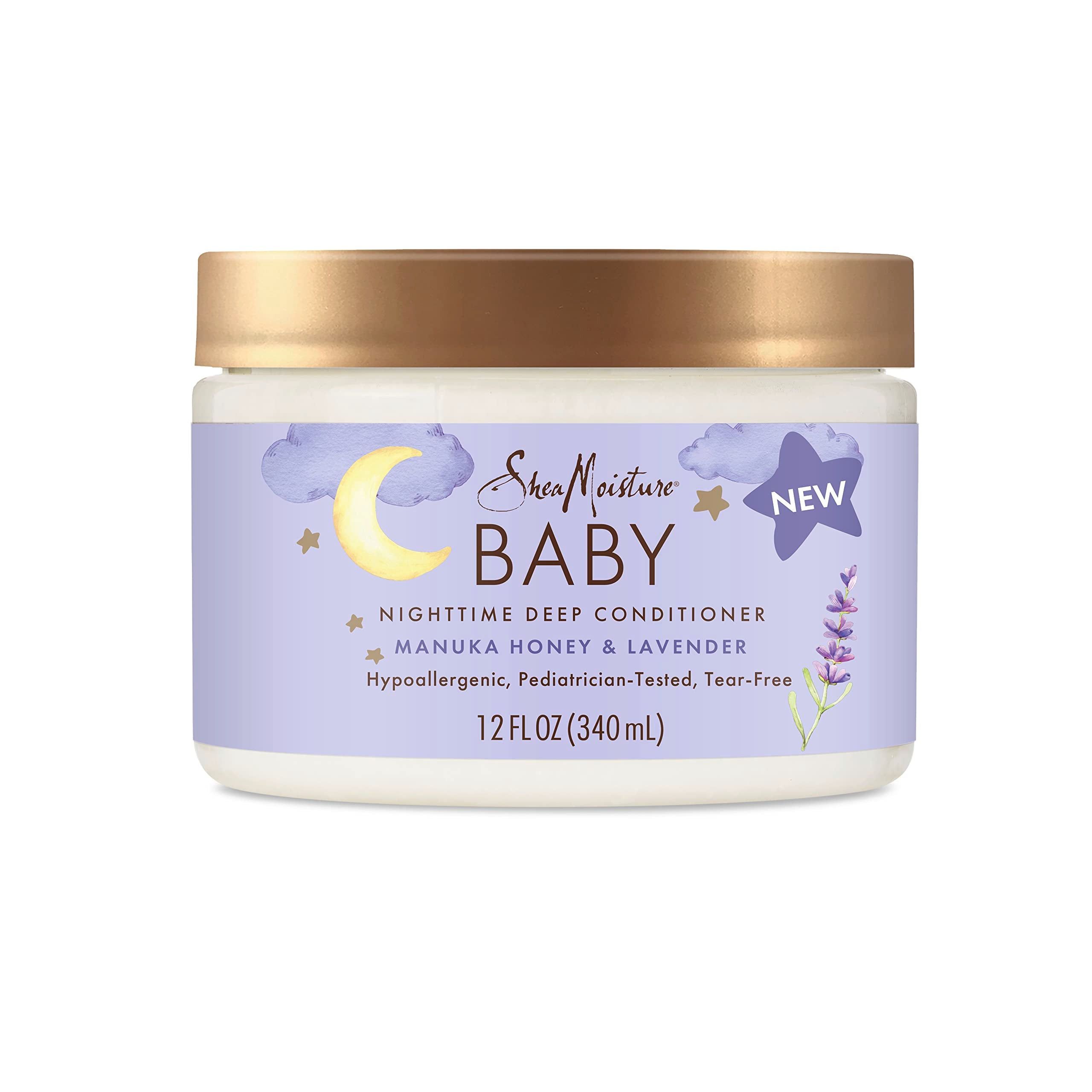 SheaMoisture Baby acondicionador, botella, hidrata cabello delicado del bebé para uso nocturno