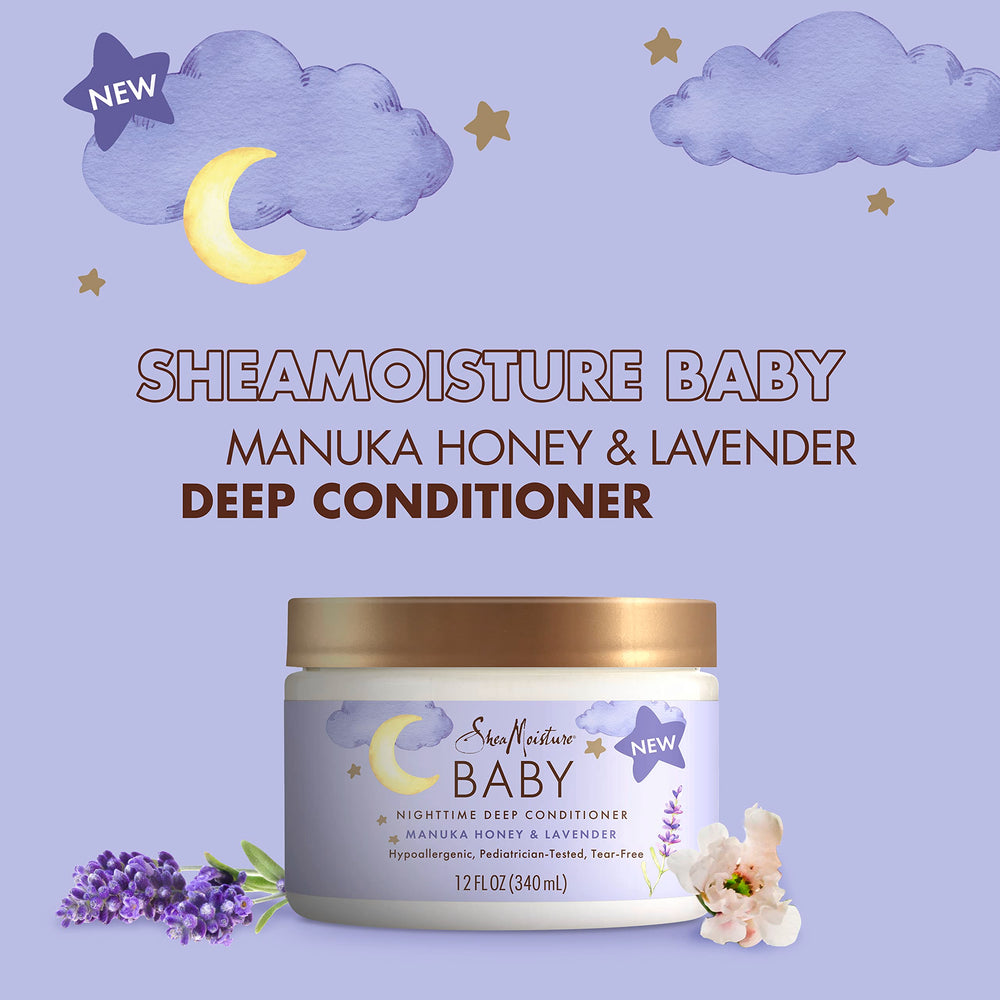 SheaMoisture Baby cuidado nocturno para piel y cabello suaves, sin necesidad de enjuague