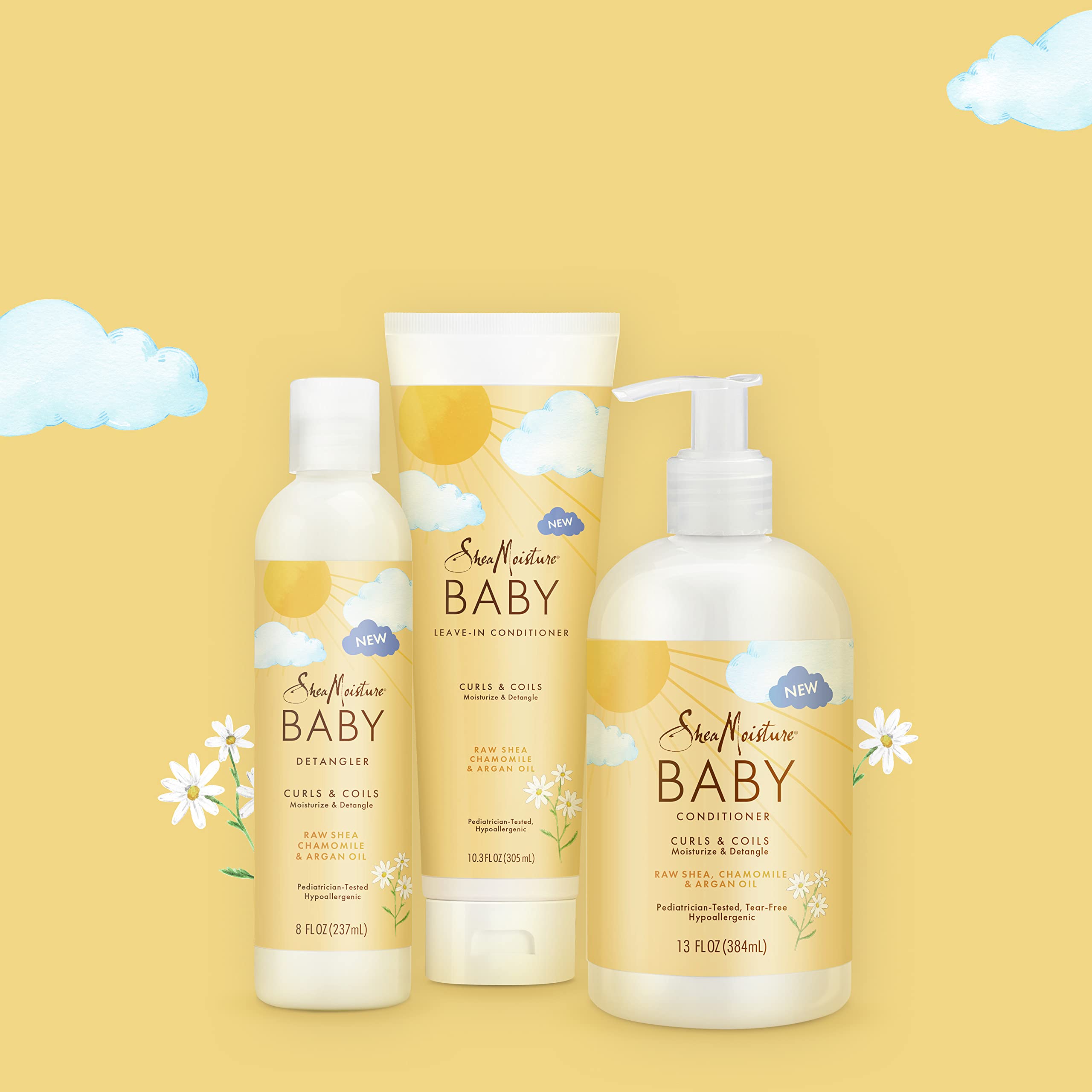 SheaMoisture Baby Acondicionador sin ftalatos, fórmula segura para bebé.