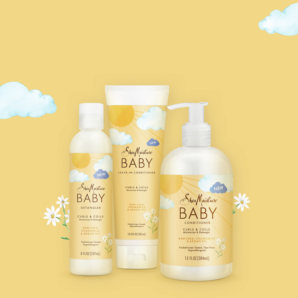 SheaMoisture Baby Acondicionador sin ftalatos, fórmula segura para bebé.