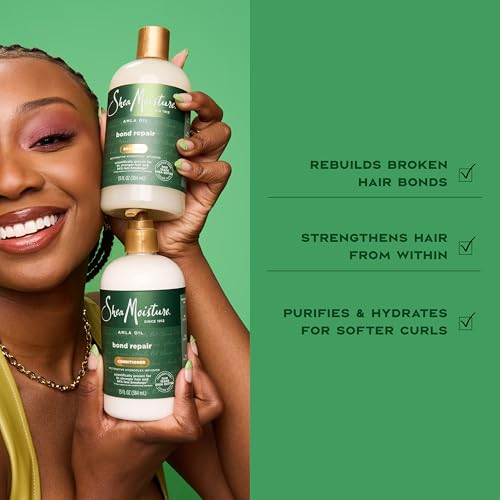 SheaMoisture Bond Repair Shampoo: aceite de amla destacado para nutrición capilar.