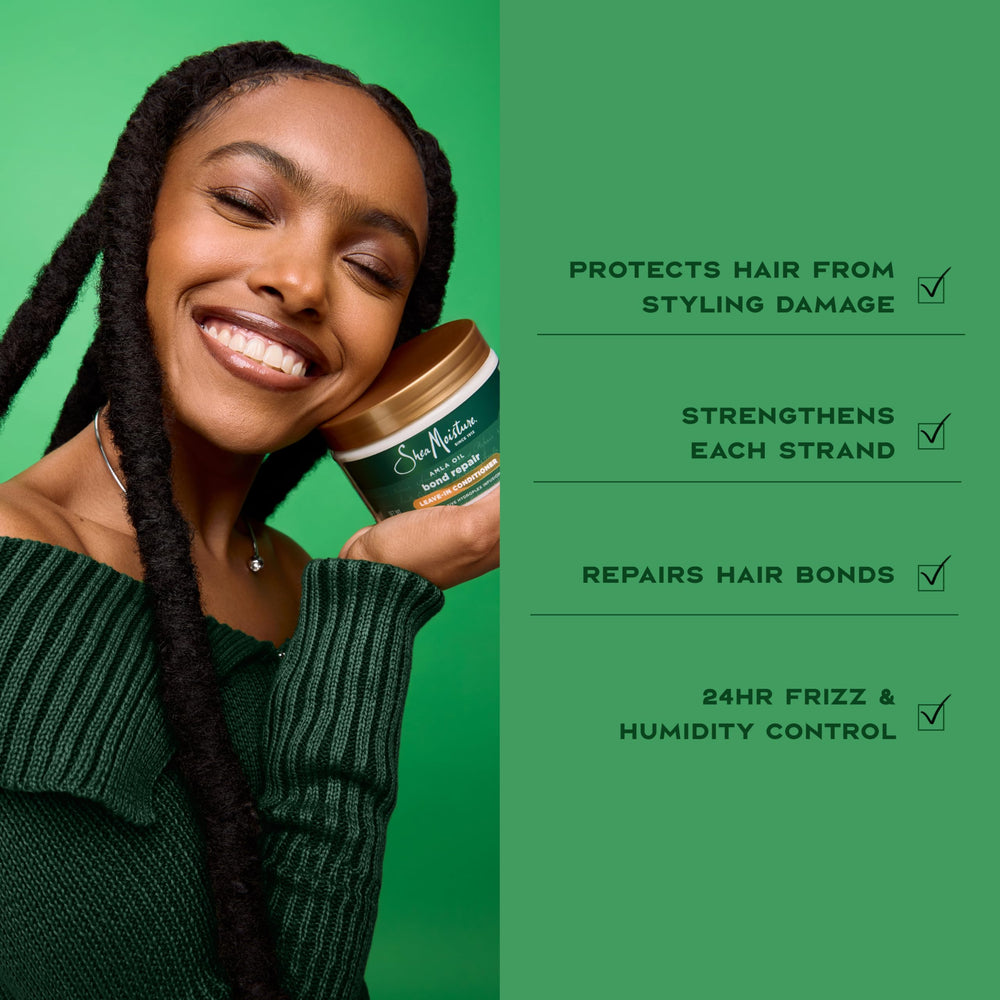SheaMoisture Bond Repair Leave-In: Hydroplex fortalece enlaces y reduce quiebres.