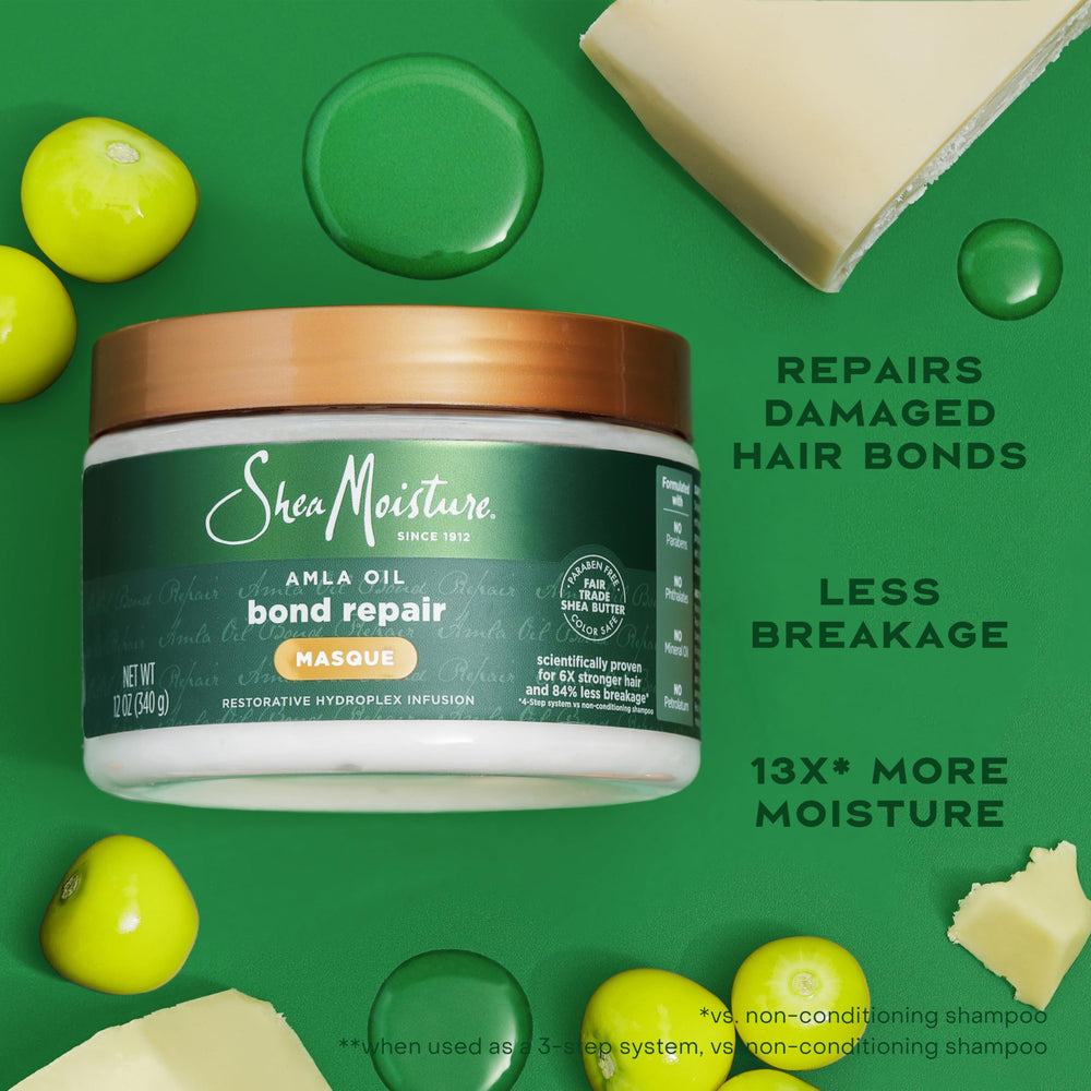 Creamy texture close-up of SheaMoisture Bond Repair Masque
