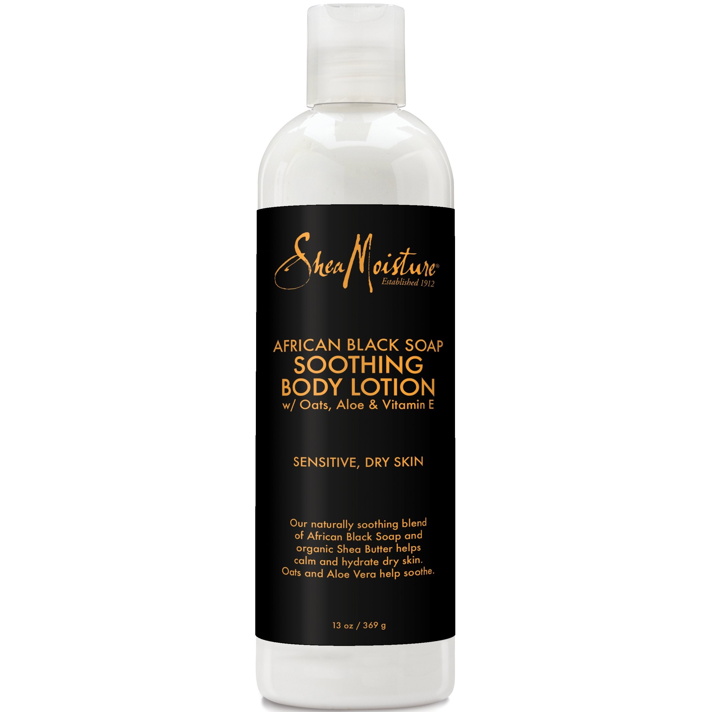 SheaMoisture loción corporal en botella, hidratación suave para piel seca