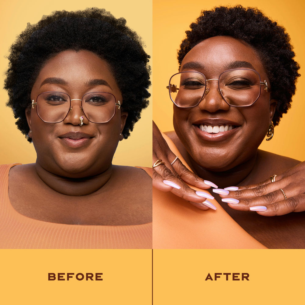 Sheamoisture cabello-brillo-suave, definición visible.