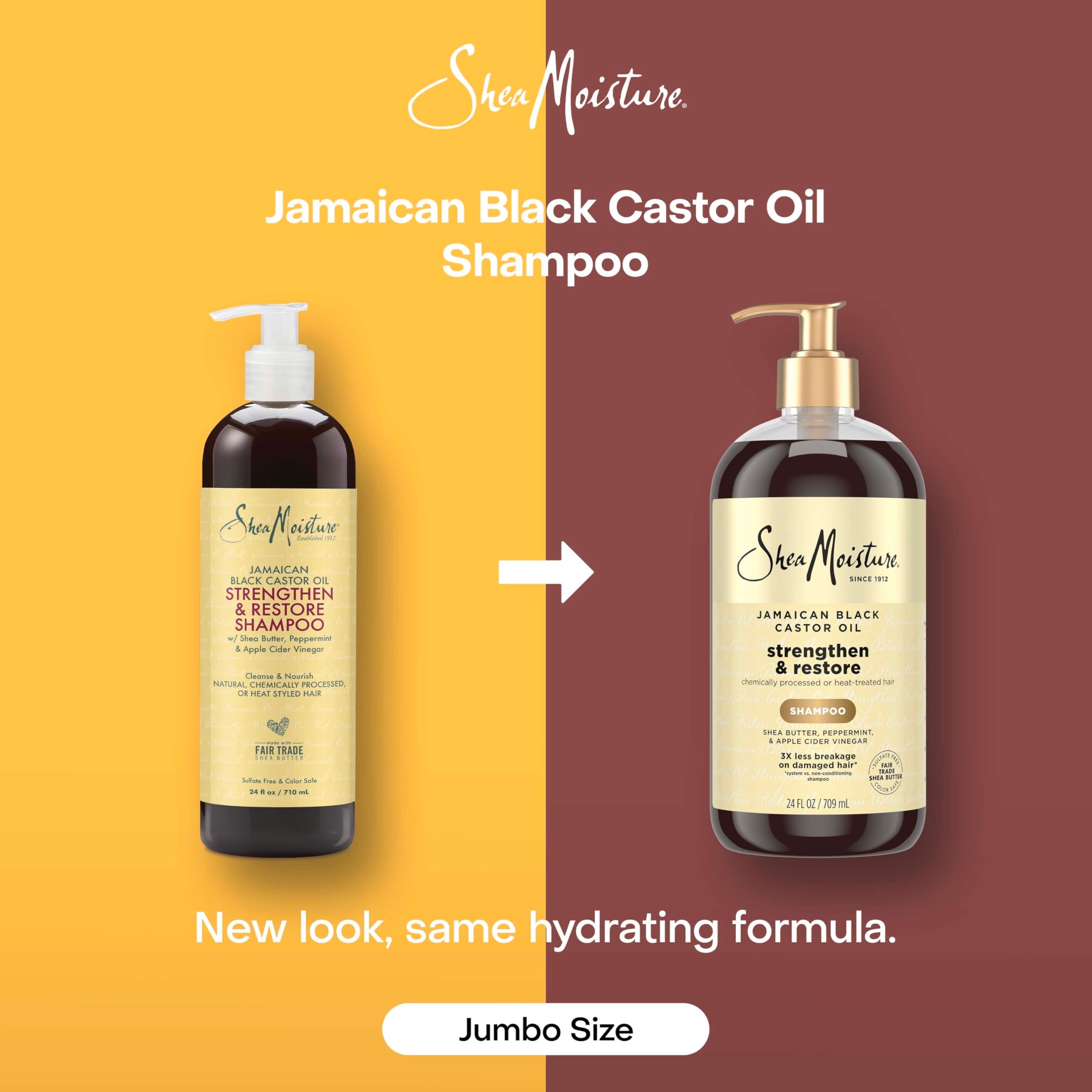 Champú SheaMoisture para cabello dañado con aceites nutritivos y sensación fresca