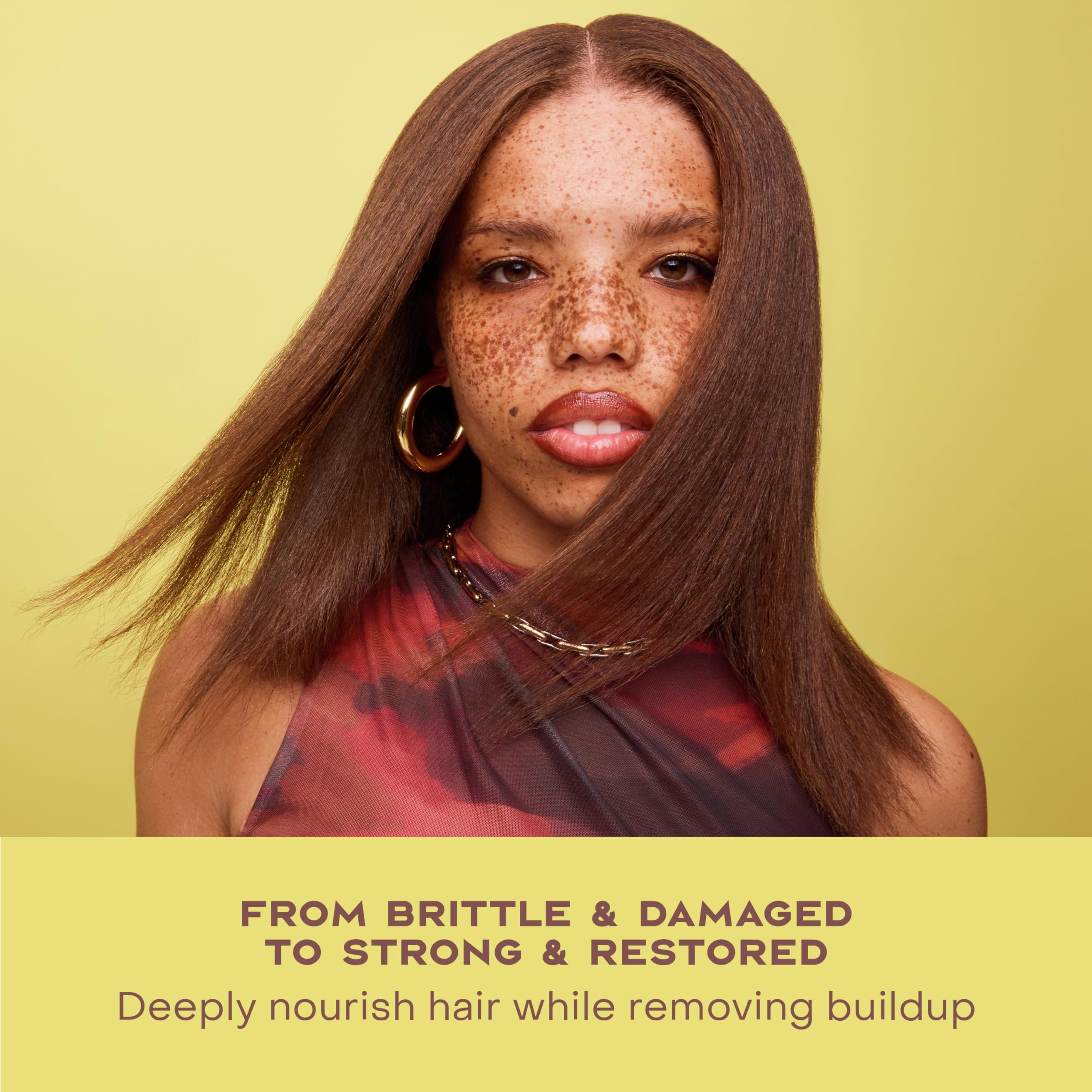 SheaMoisture champú, aplicación diaria para fortalecer el cabello.