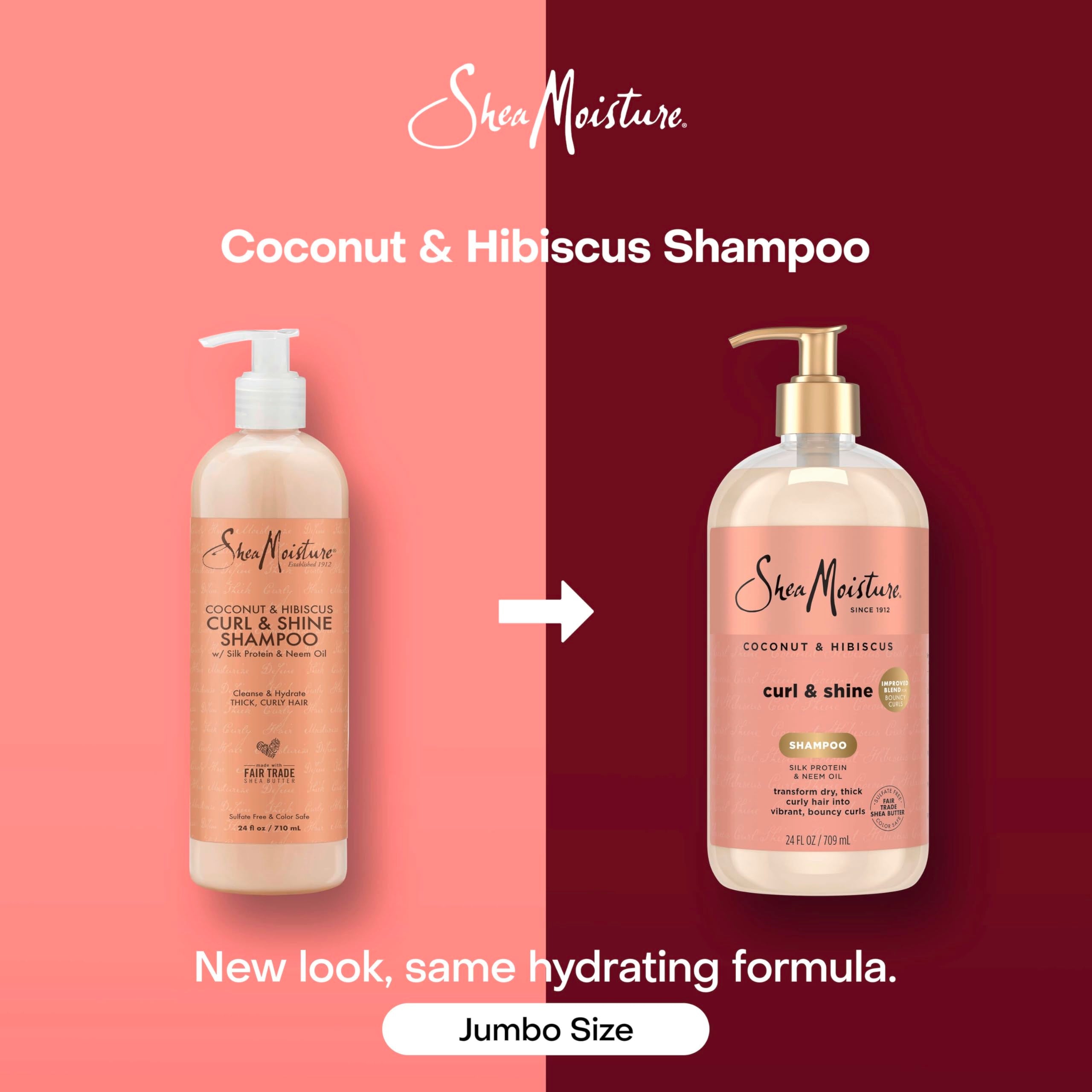 Champú SheaMoisture Coco Hibisco hidrata y mejora la elasticidad de rizos.