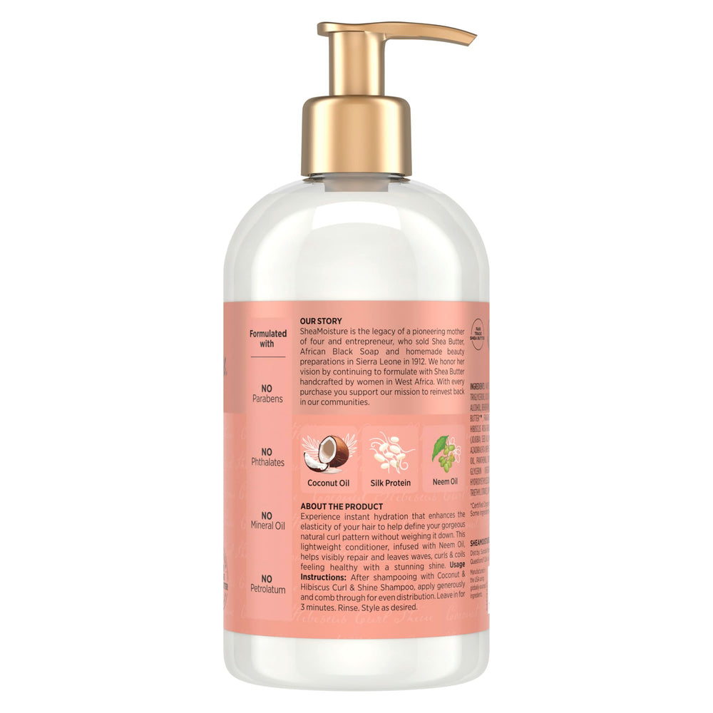 Textura cremosa de SheaMoisture Coco Hibisco para cabello suave y manejable.