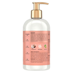 Textura cremosa de SheaMoisture Coco Hibisco para cabello suave y manejable.