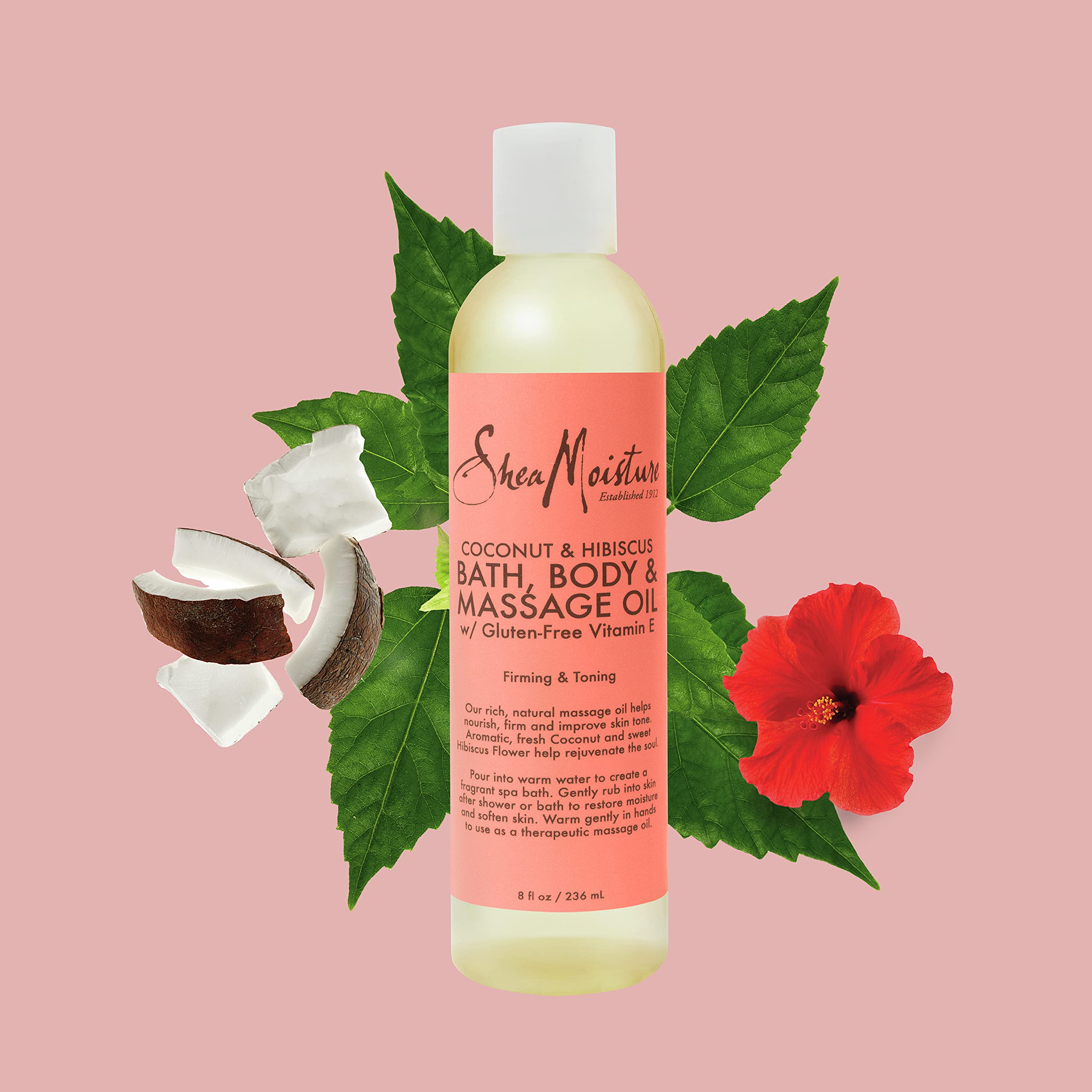 SheaMoisture Coco Hibisco: cuidado de piel seca con aceite nutritivo.
