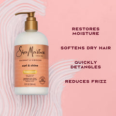 Deslizamiento suave en cabello mojado con SheaMoisture Coco Hibisco.