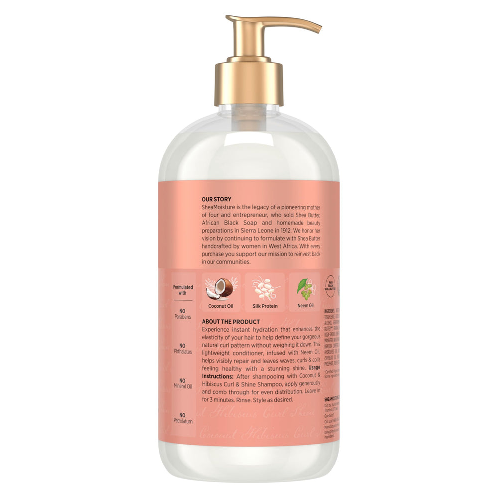 Rizos definidos y brillo natural con SheaMoisture Coco Hibisco en uso diario.