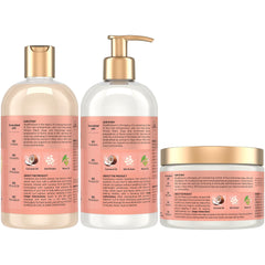 SheaMoisture Coconut Hibiscus conditioner bottle detangles for softer hair.