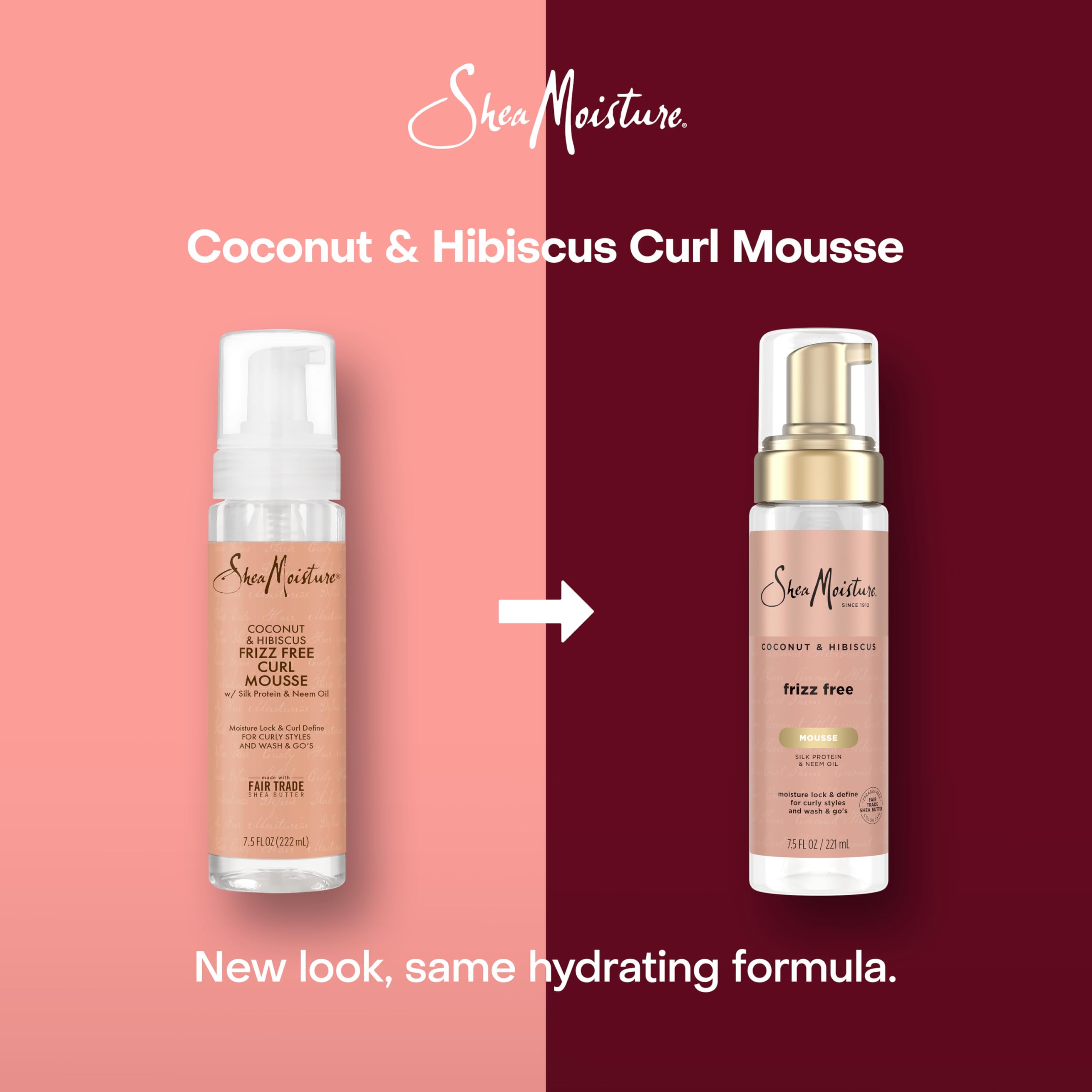 Close-up of SheaMoisture formula with coconut and neem oils.