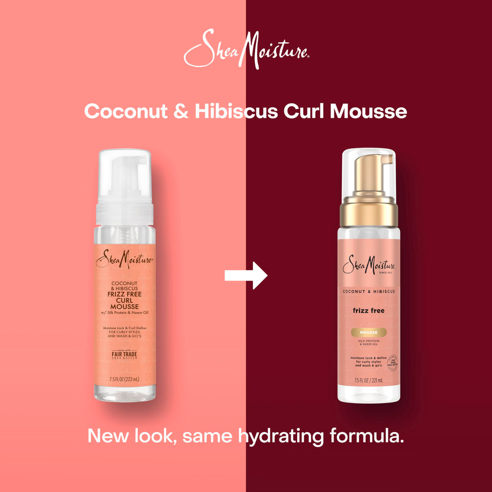 Close-up of SheaMoisture formula with coconut and neem oils.