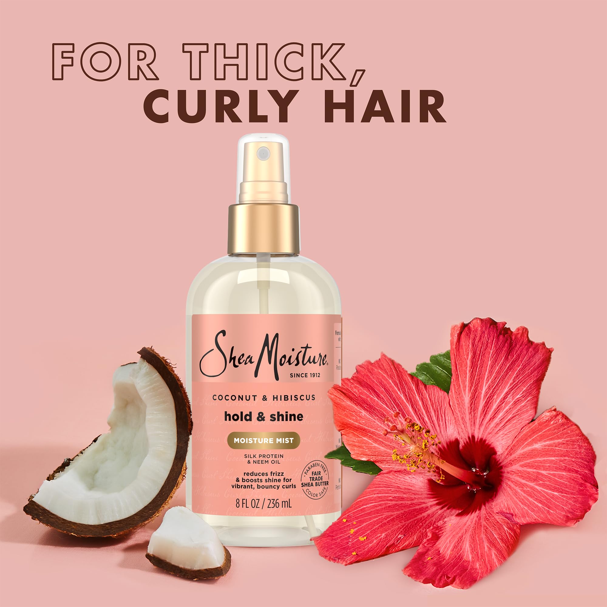 SheaMoisture Coconut Oil Silk Protein Neem Oil formula nourishes curls.