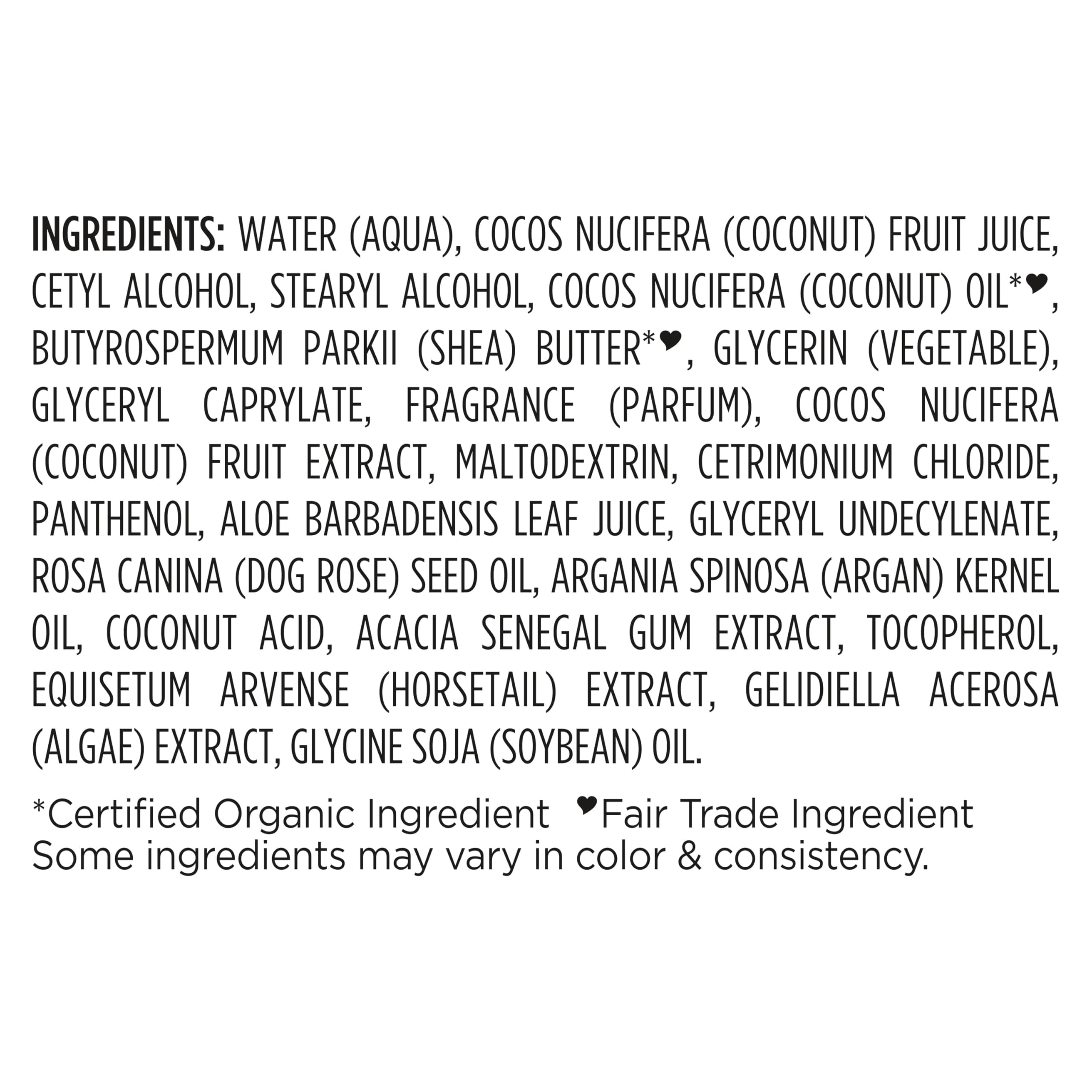 Etiqueta de SheaMoisture indica ausencia de parabenos y petrolatos.