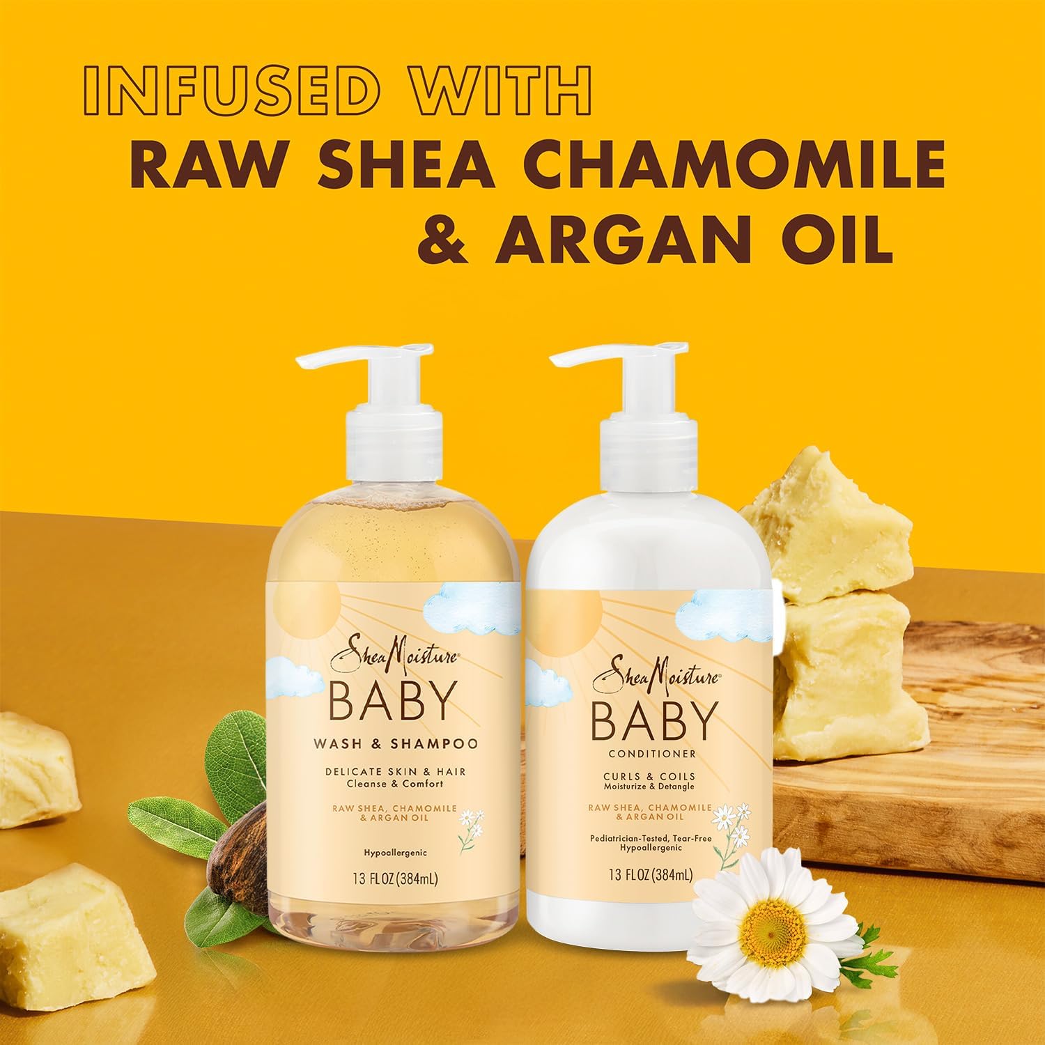 Acondicionador Curls & Coils para rizos y cabello texturizado del bebé.